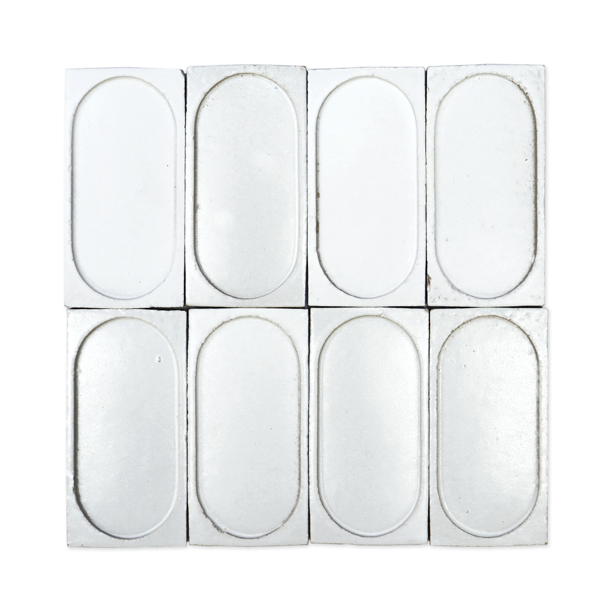 Stoneware 3x6 Chalk White Arched Matte Tile