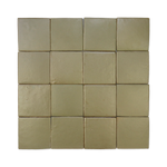 Stoneware 3.5x3.5 Pine Needle Green Matte Tile