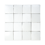 Stoneware 3.5x3.5 Chalk White Matte Tile