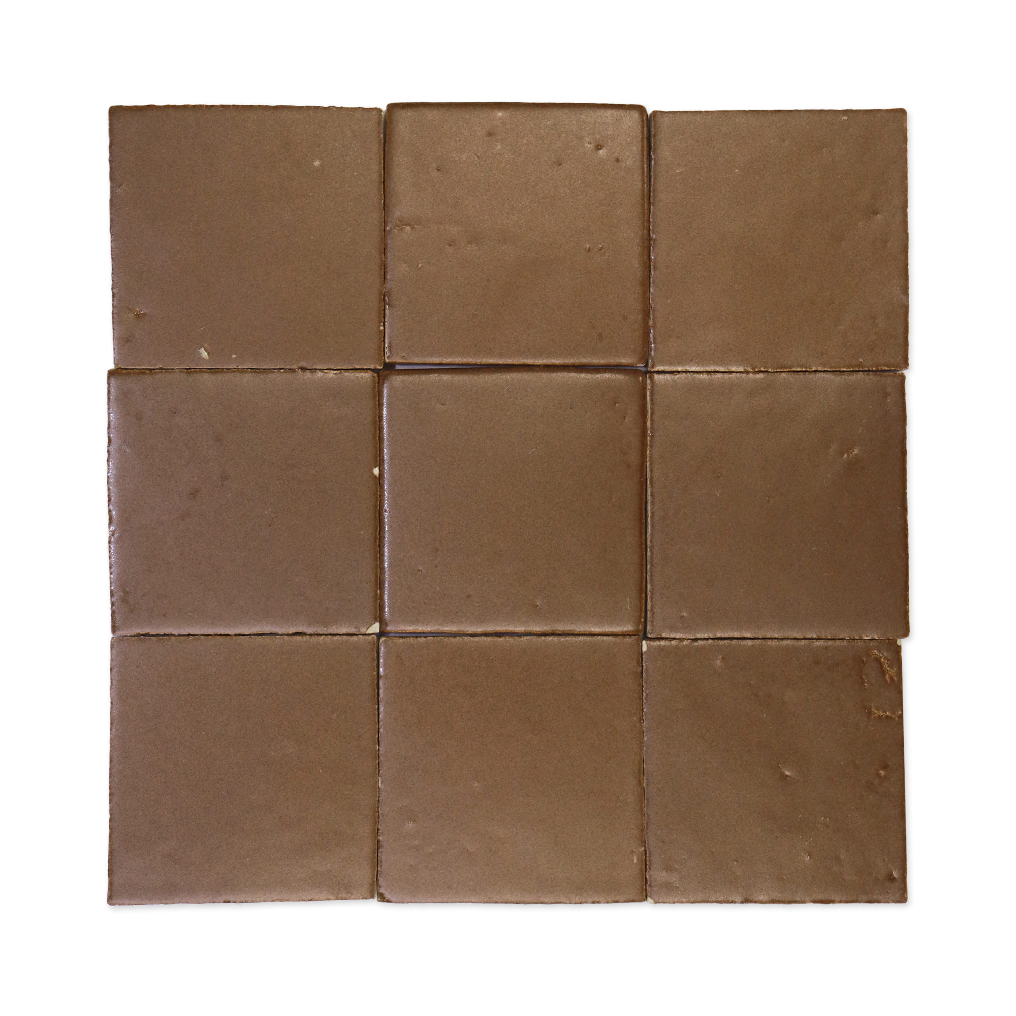 Stoneware 3.5x3.5 Cacao Brown Matte Tile