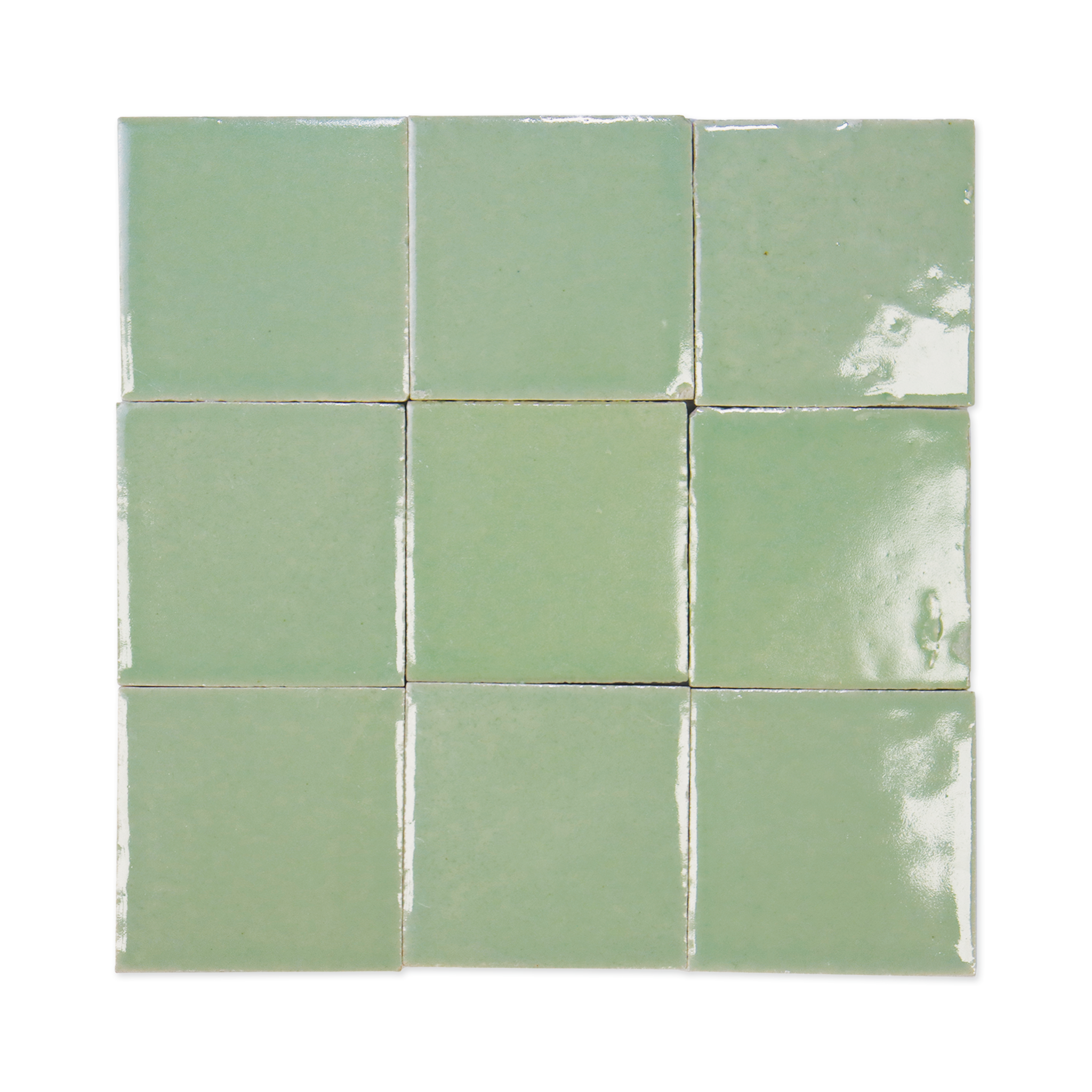 Stoneware 3.5x3.5 Seafoam Green Glossy Tile