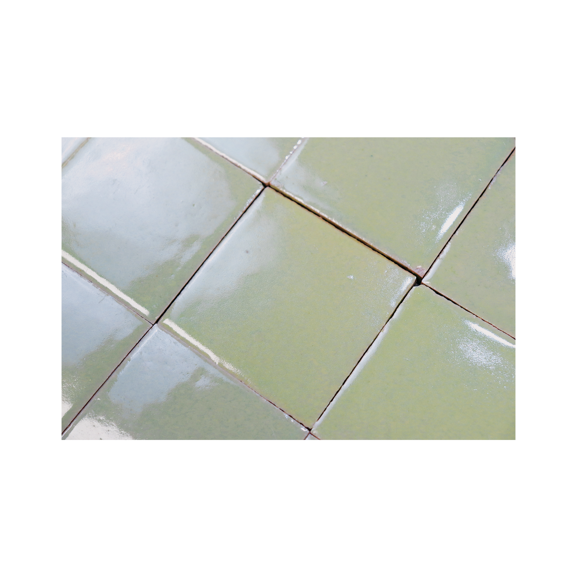 Stoneware 3.5x3.5 Seafoam Green Glossy Tile