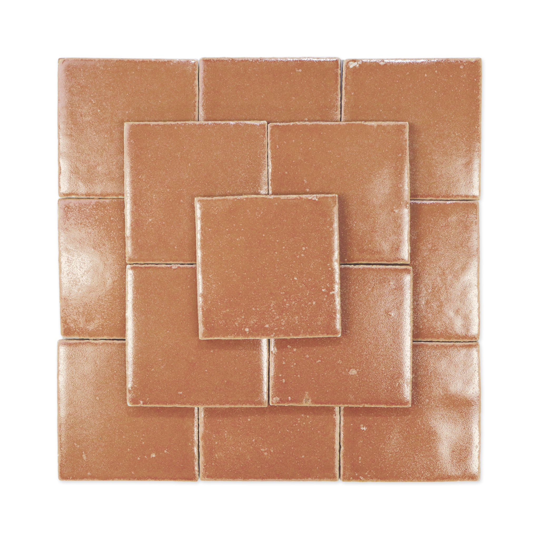 Stoneware 3.5x3.5 Cinnamon Brown Glossy Tile