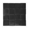 Stoneware 3.5x3.5 Coal Black Matte Tile