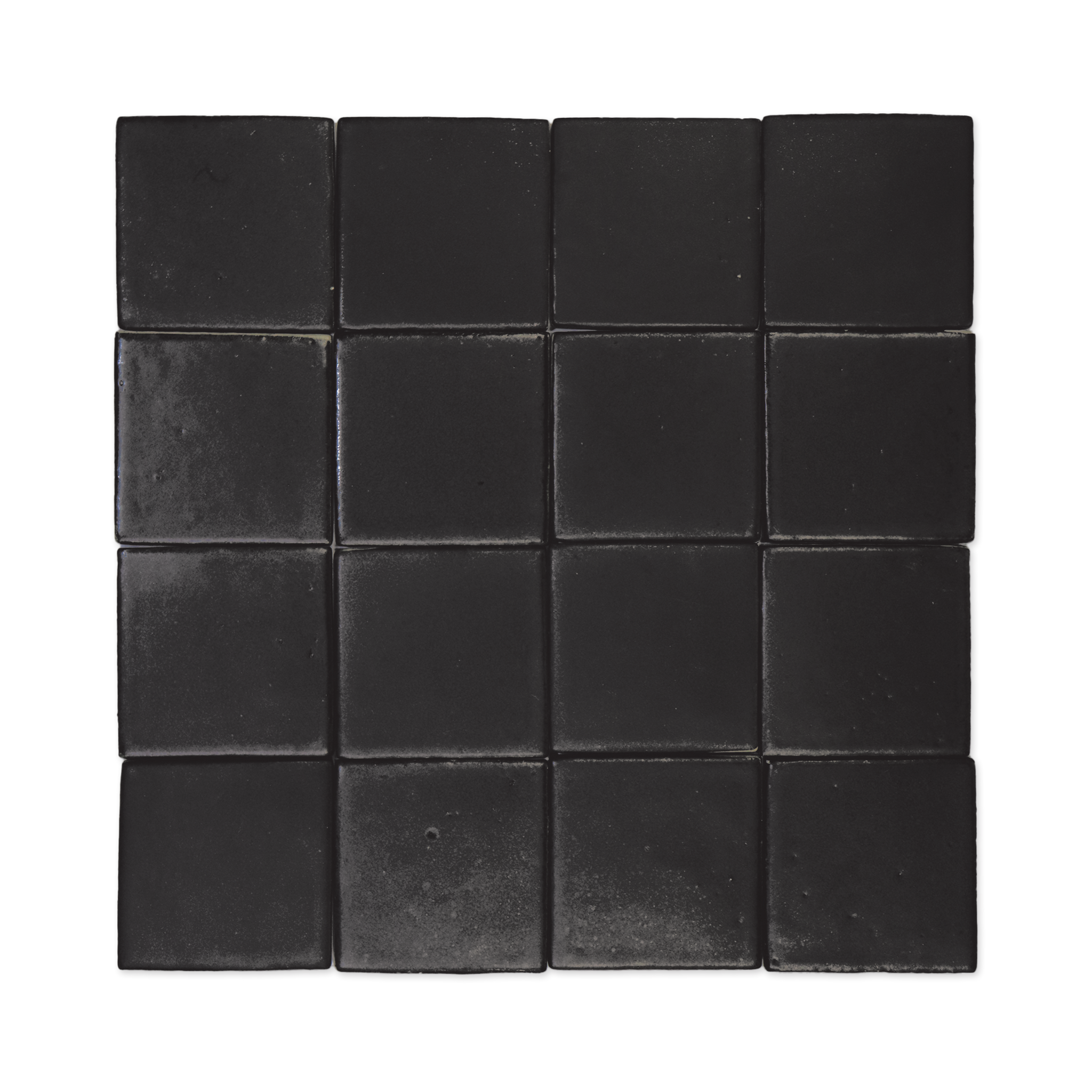 Stoneware 3.5x3.5 Coal Black Matte Tile