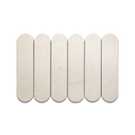 Pill Shape Limestone Honed Mosaic Tile