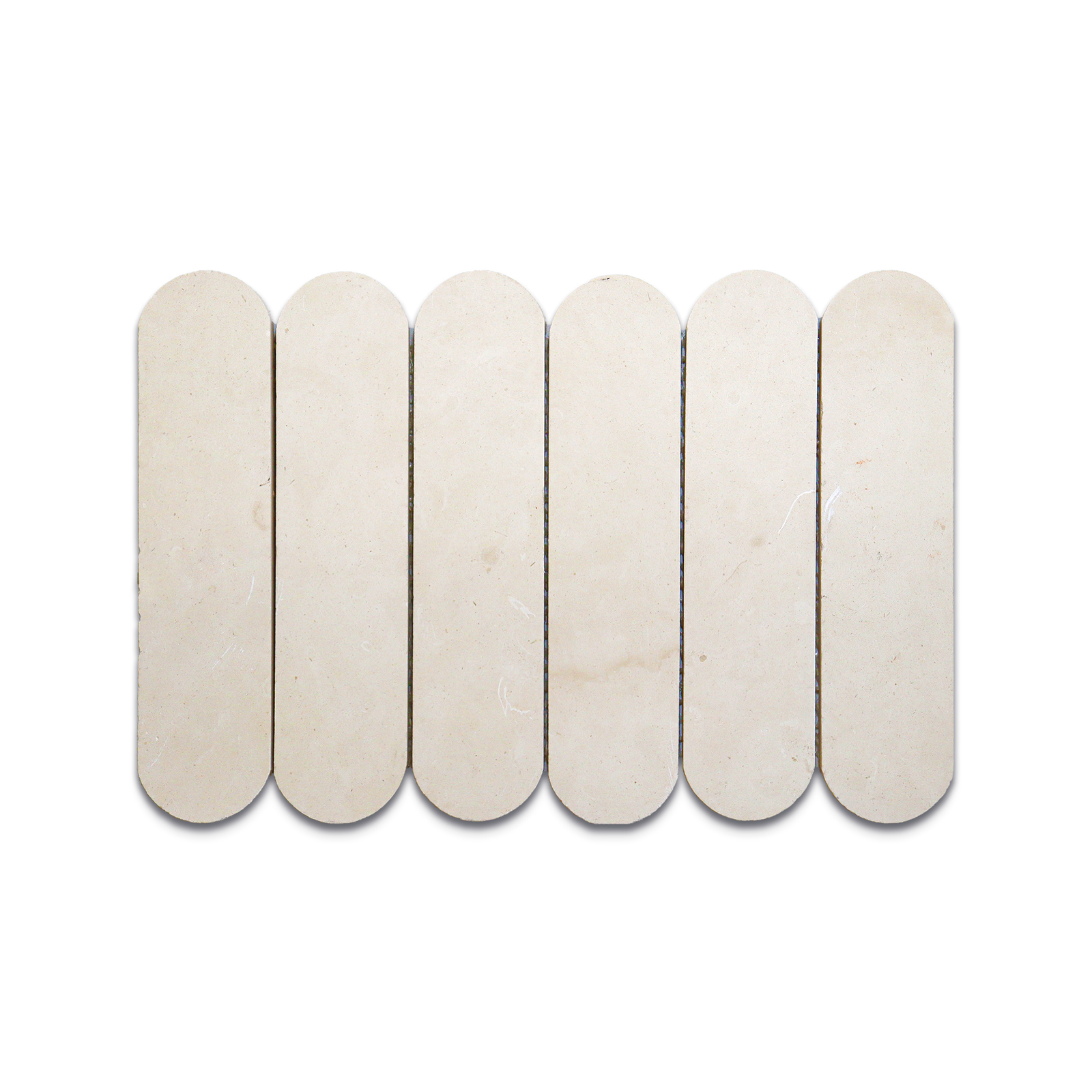 Pill Shape Limestone Honed Mosaic Tile