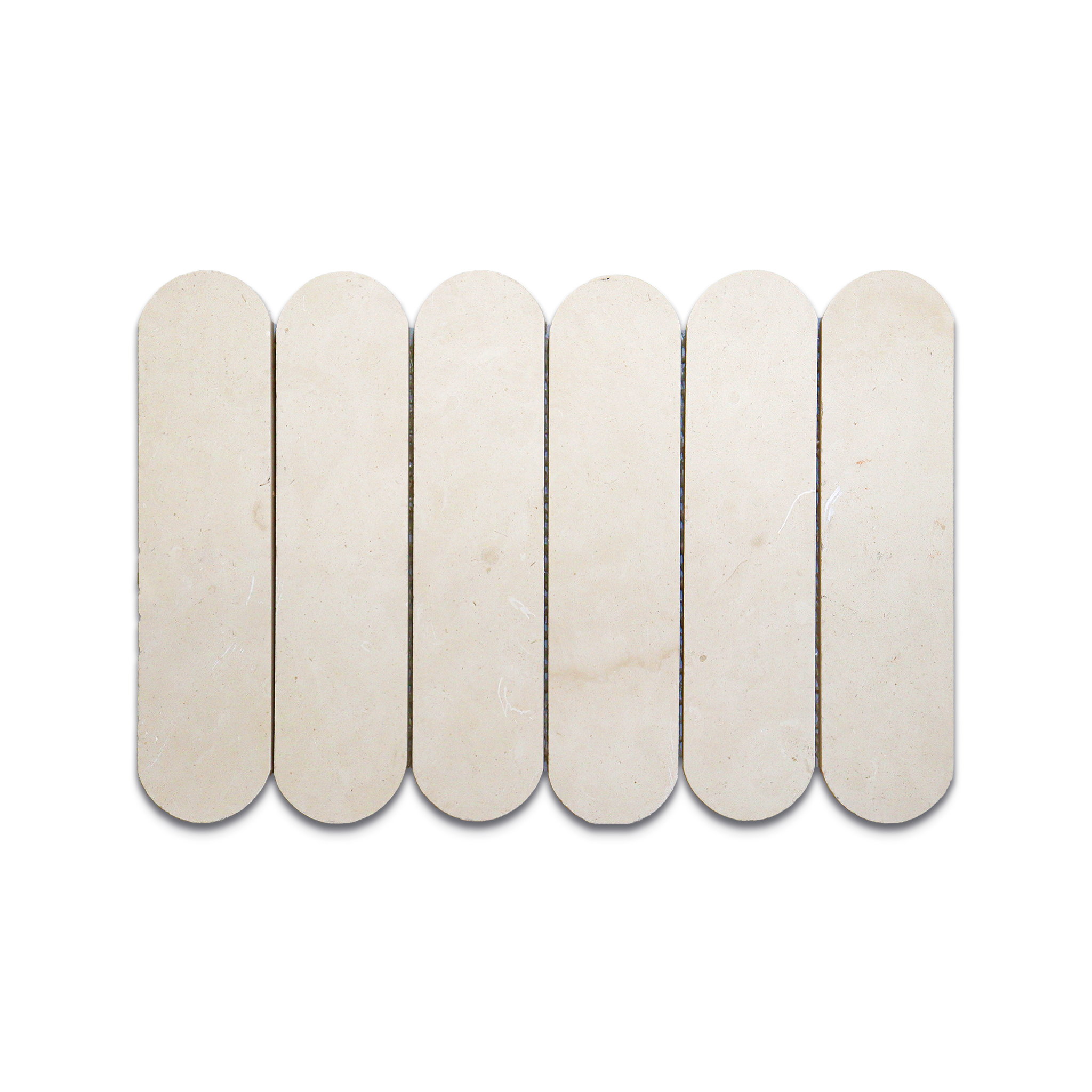 Pill Shape Limestone Honed Mosaic Tile