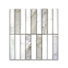 Fluted Calacatta Gold Marble Polished Mosaic Tile