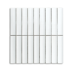 Fluted Bianco Dolomite Marble Polished Mosaic Tile