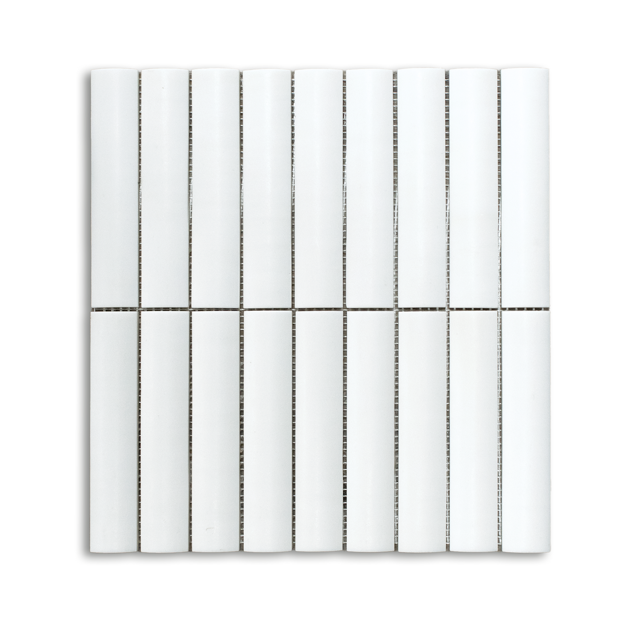 Fluted Bianco Dolomite Marble Honed Mosaic Tile