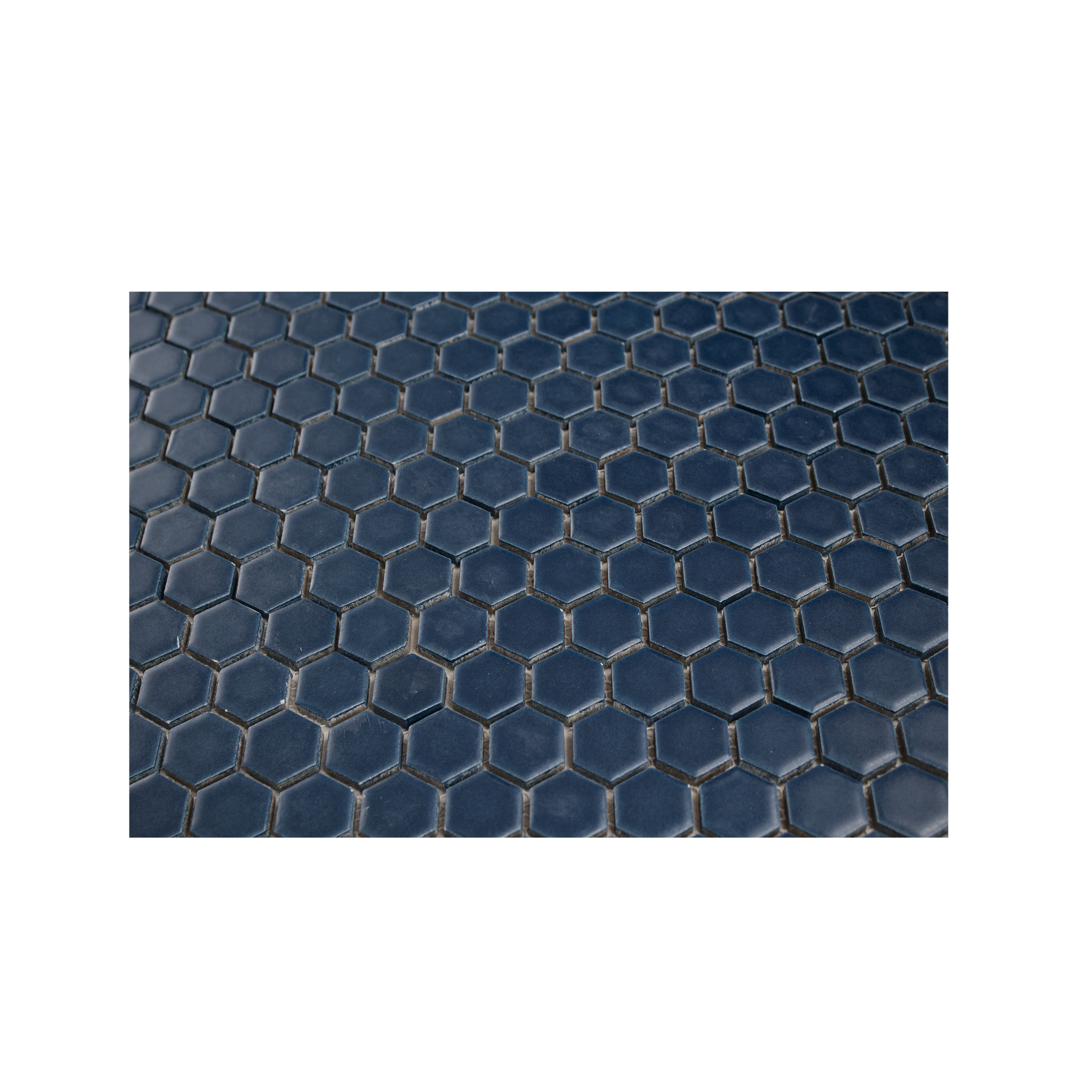 Moroccan Blue 1" Hexagon Matte Porcelain Mosaic Tile