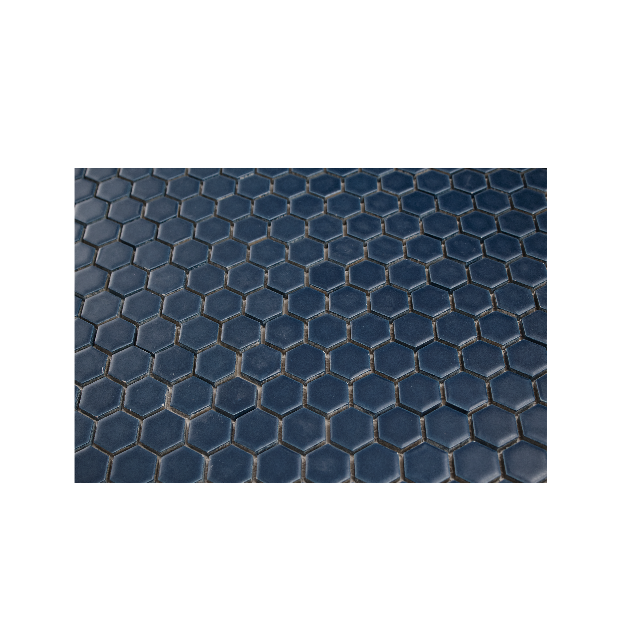 Moroccan Blue 1" Hexagon Matte Porcelain Mosaic Tile