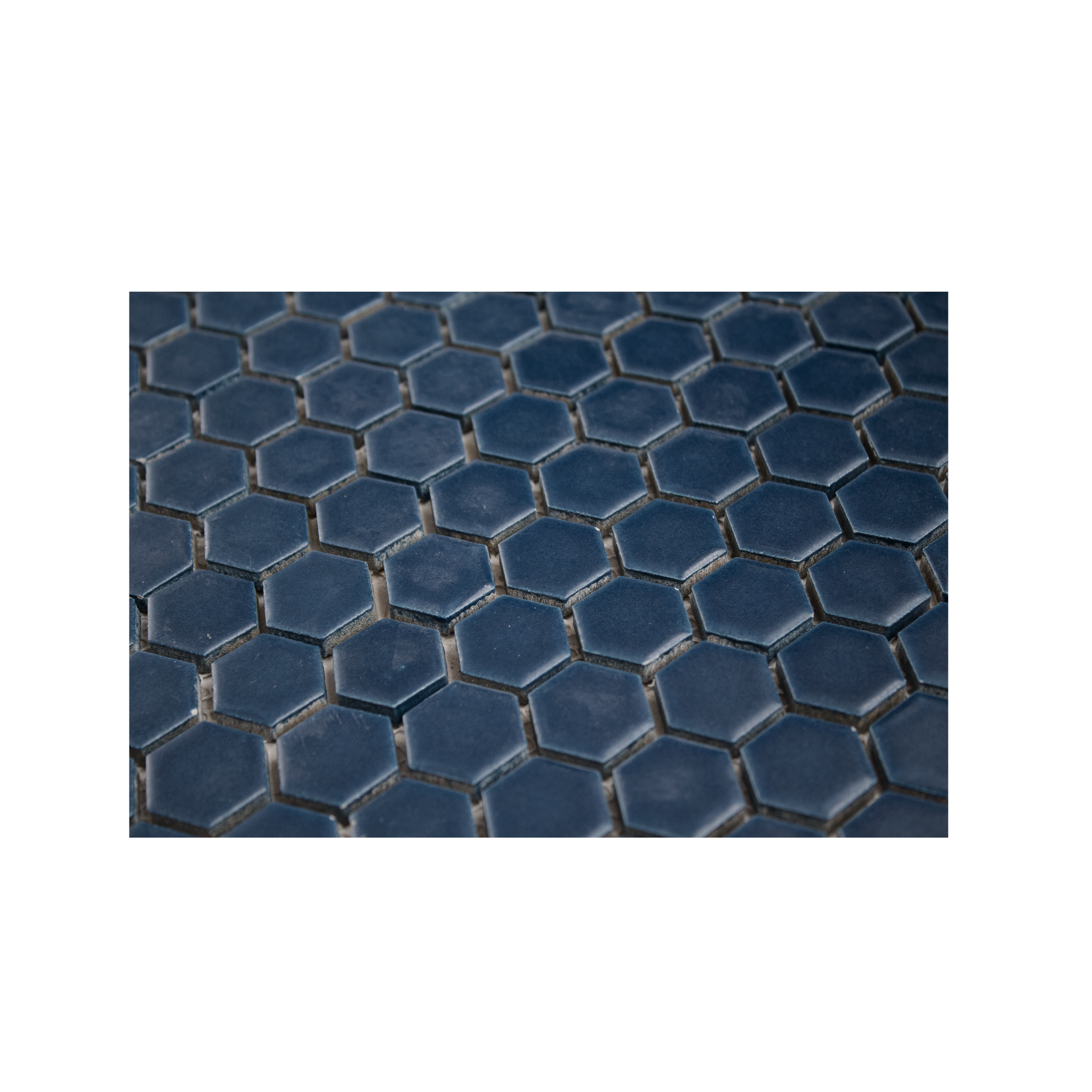 Moroccan Blue 1" Hexagon Matte Porcelain Mosaic Tile