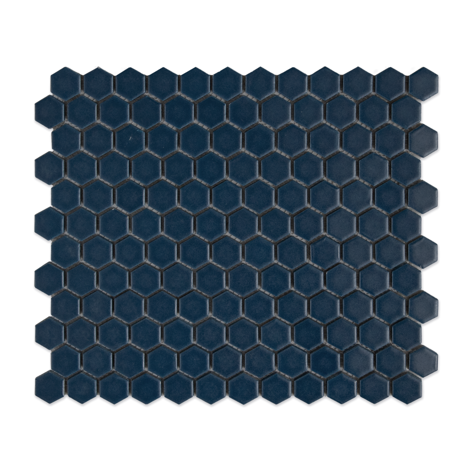 Moroccan Blue 1" Hexagon Matte Porcelain Mosaic Tile