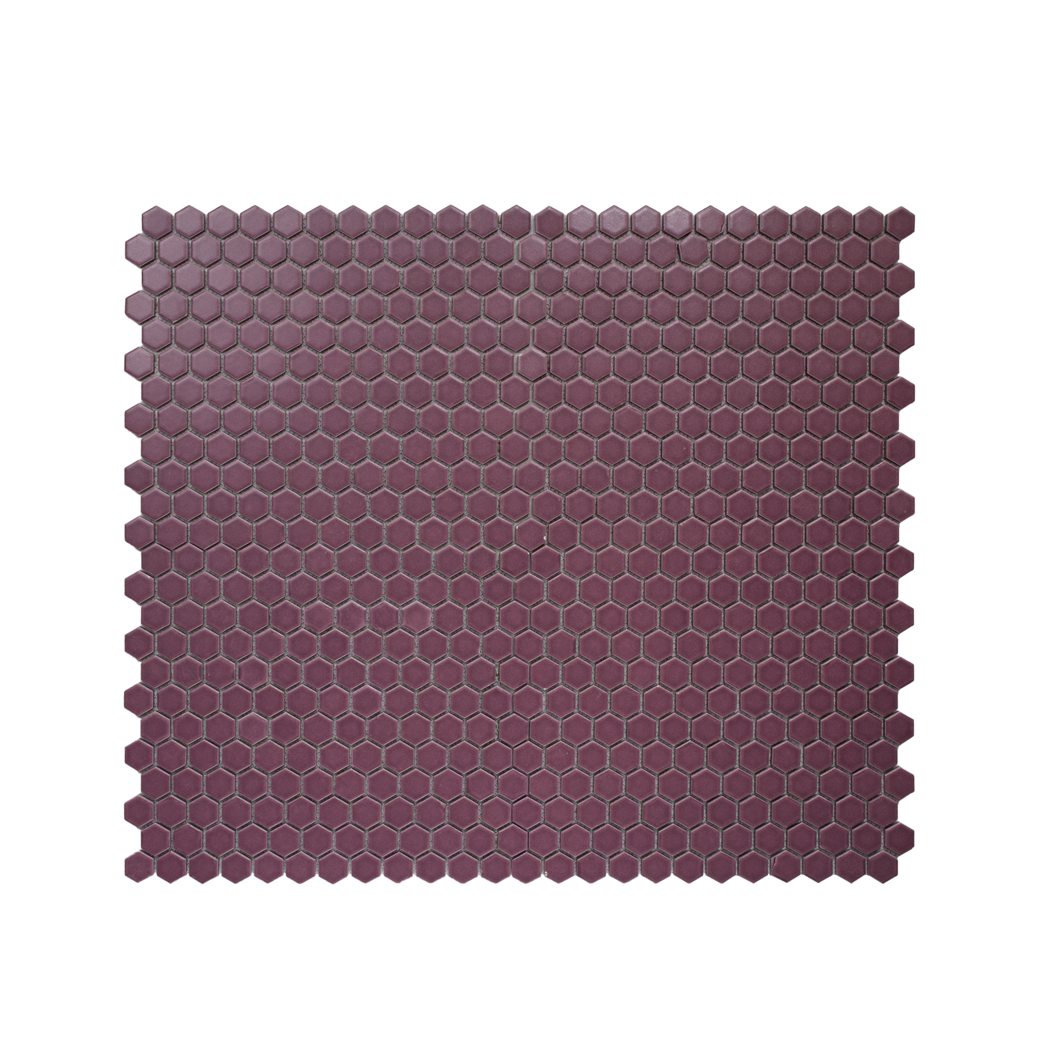 Mellow Mauve 1" Hexagon Matte Porcelain Mosaic Tile