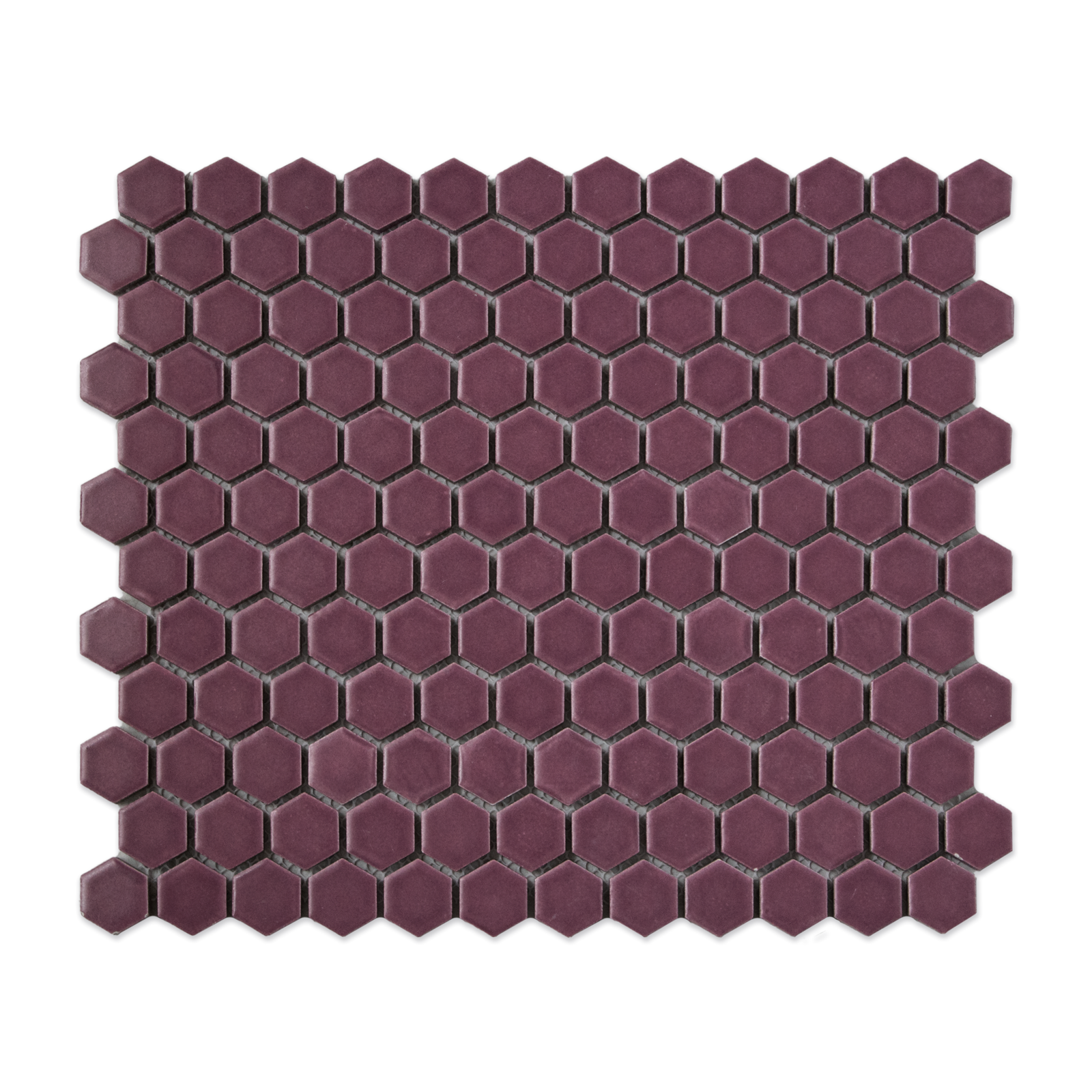 Mellow Mauve 1" Hexagon Matte Porcelain Mosaic Tile