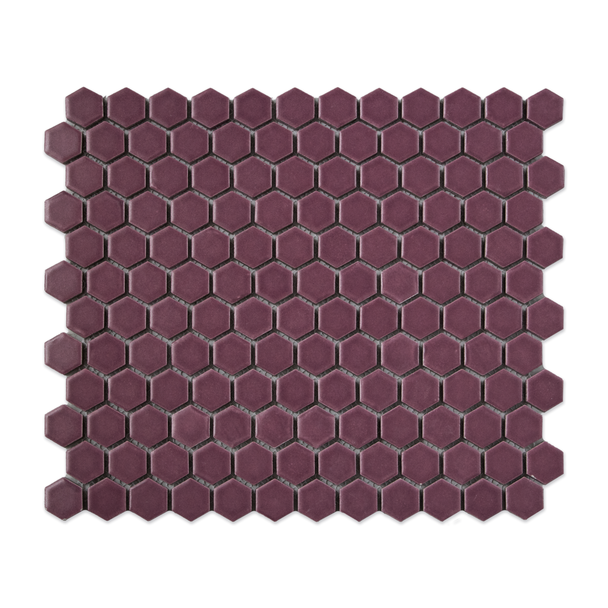 Mellow Mauve 1" Hexagon Matte Porcelain Mosaic Tile