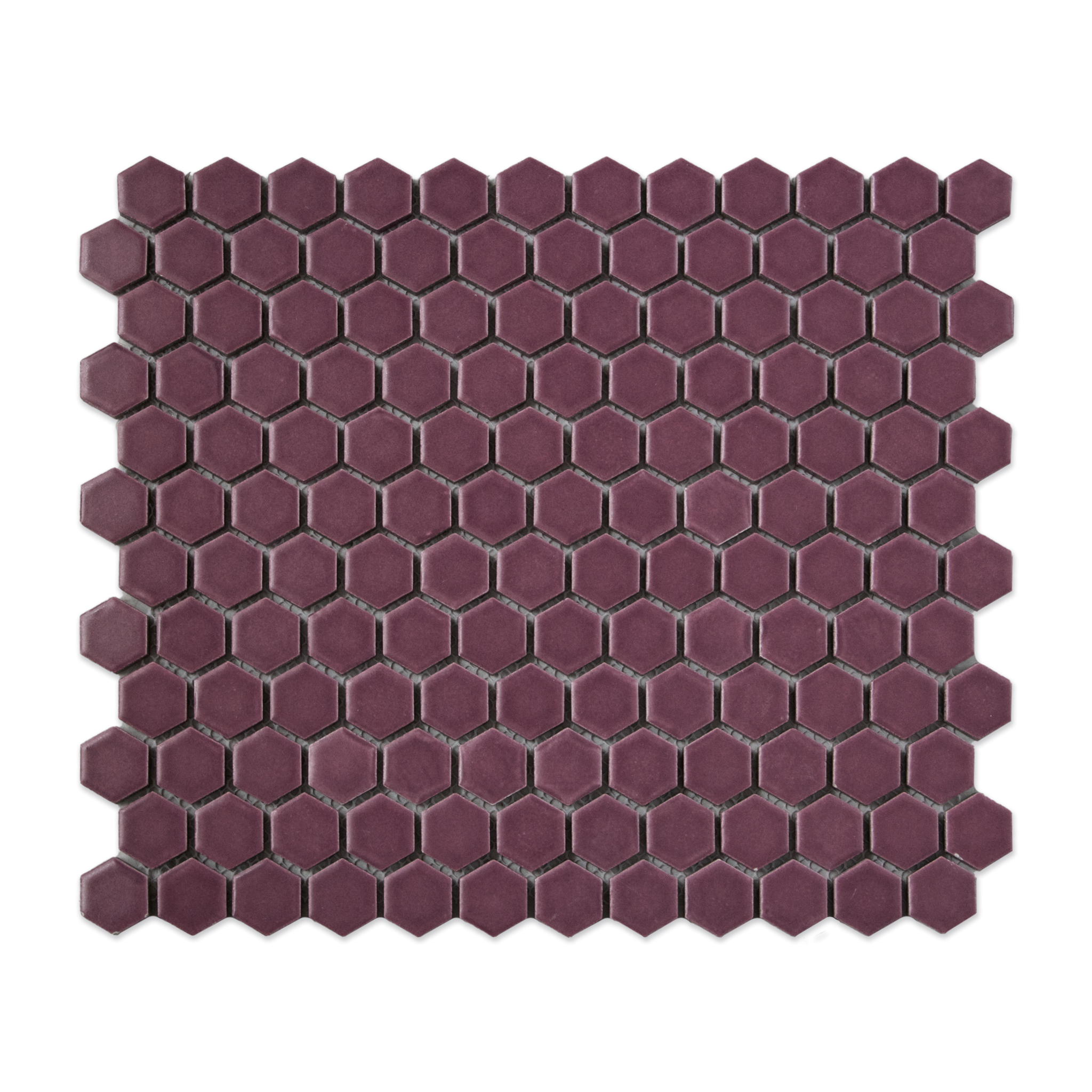 Mellow Mauve 1" Hexagon Matte Porcelain Mosaic Tile