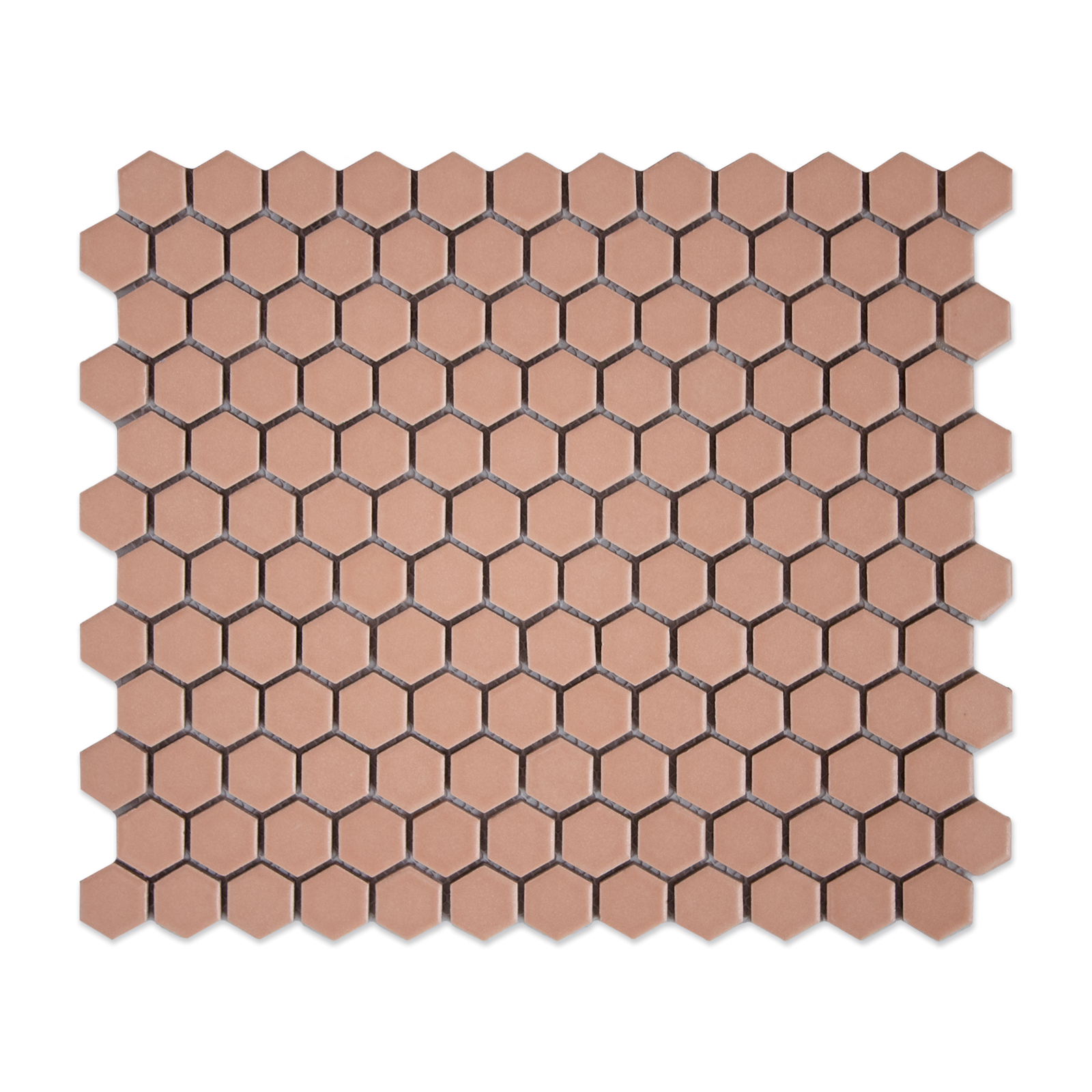 Peach 1" Hexagon Matte Porcelain Mosaic Tile