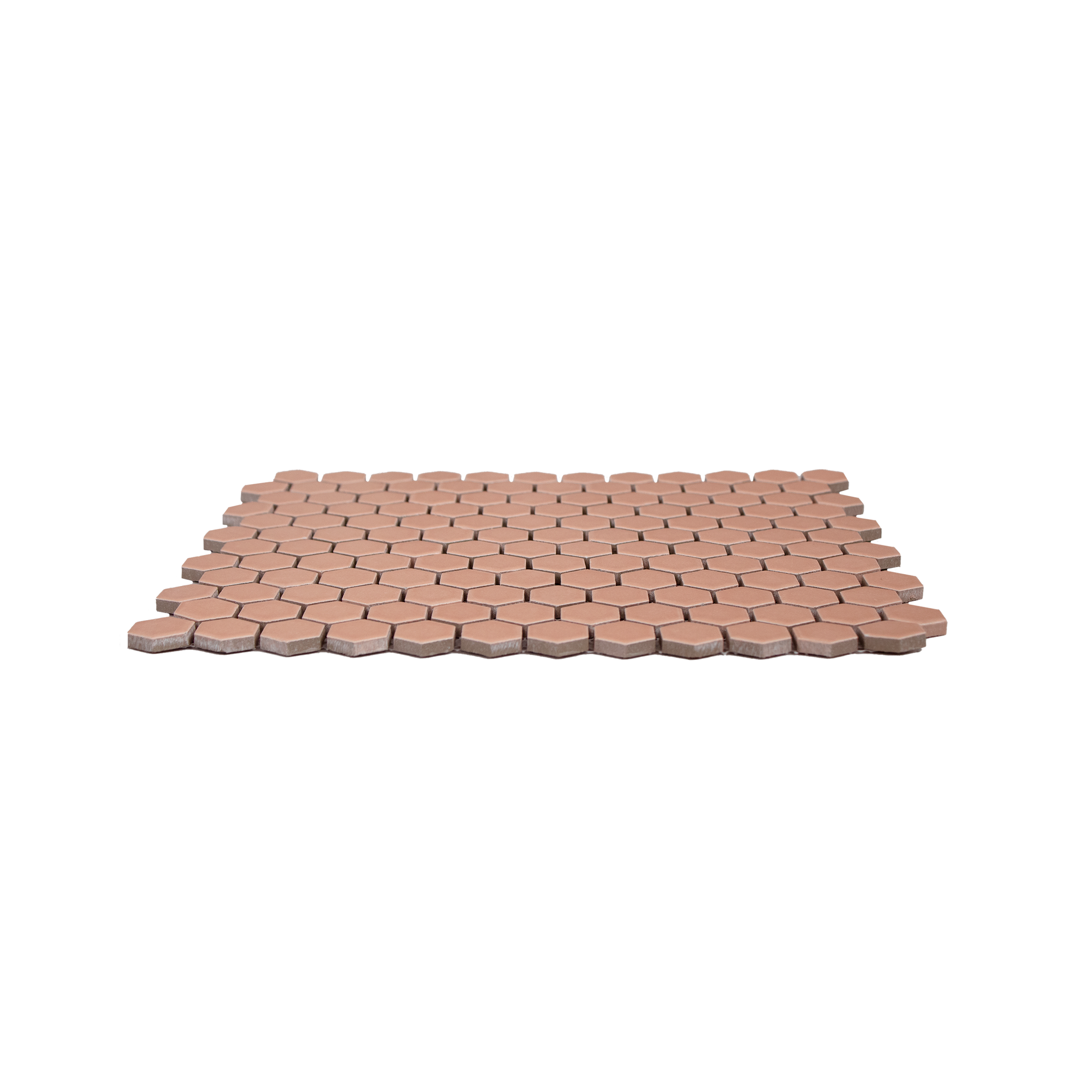 Peach 1" Hexagon Matte Porcelain Mosaic Tile