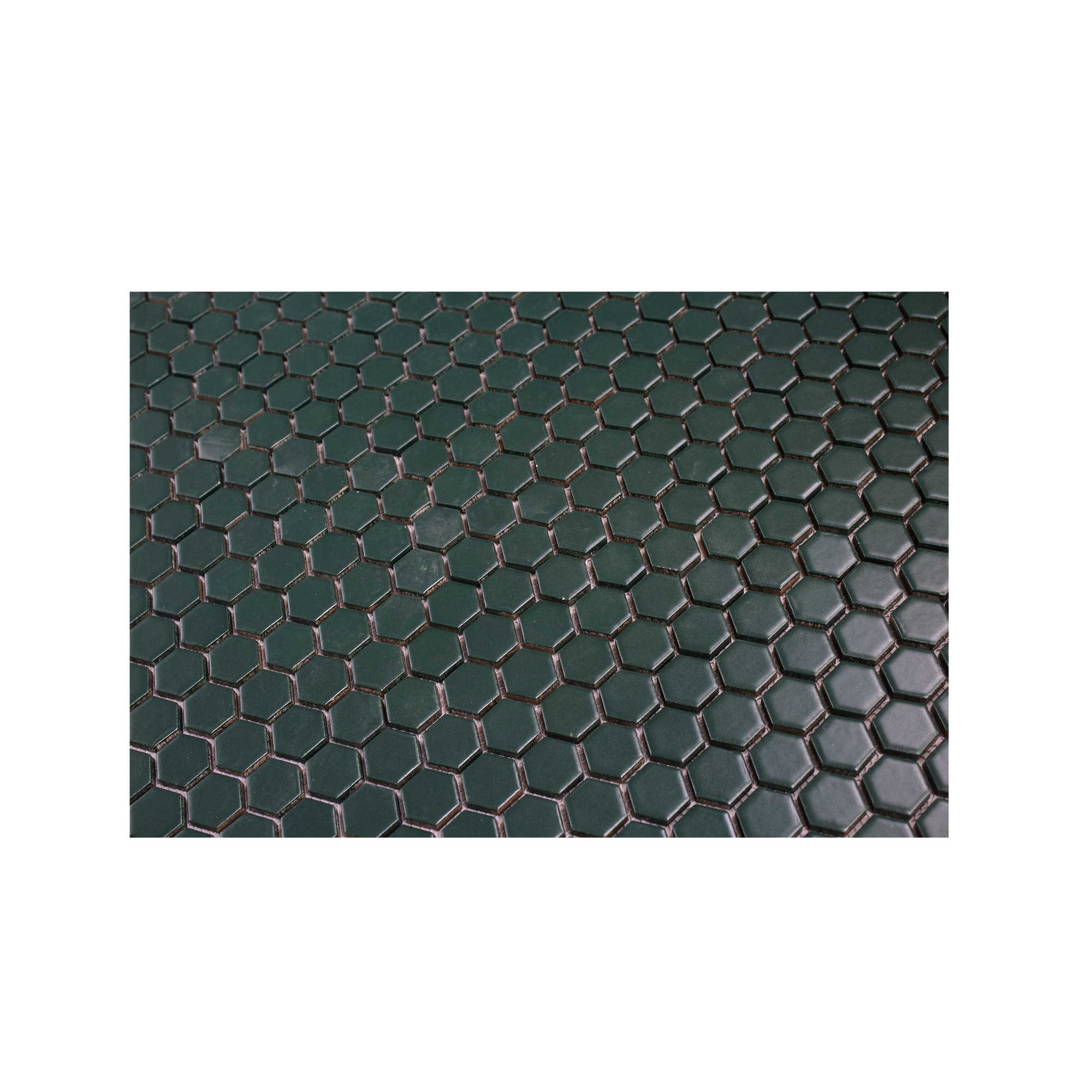 British green 1" Hexagon Matte Porcelain Mosaic Tile