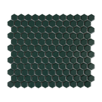 British green 1" Hexagon Matte Porcelain Mosaic Tile