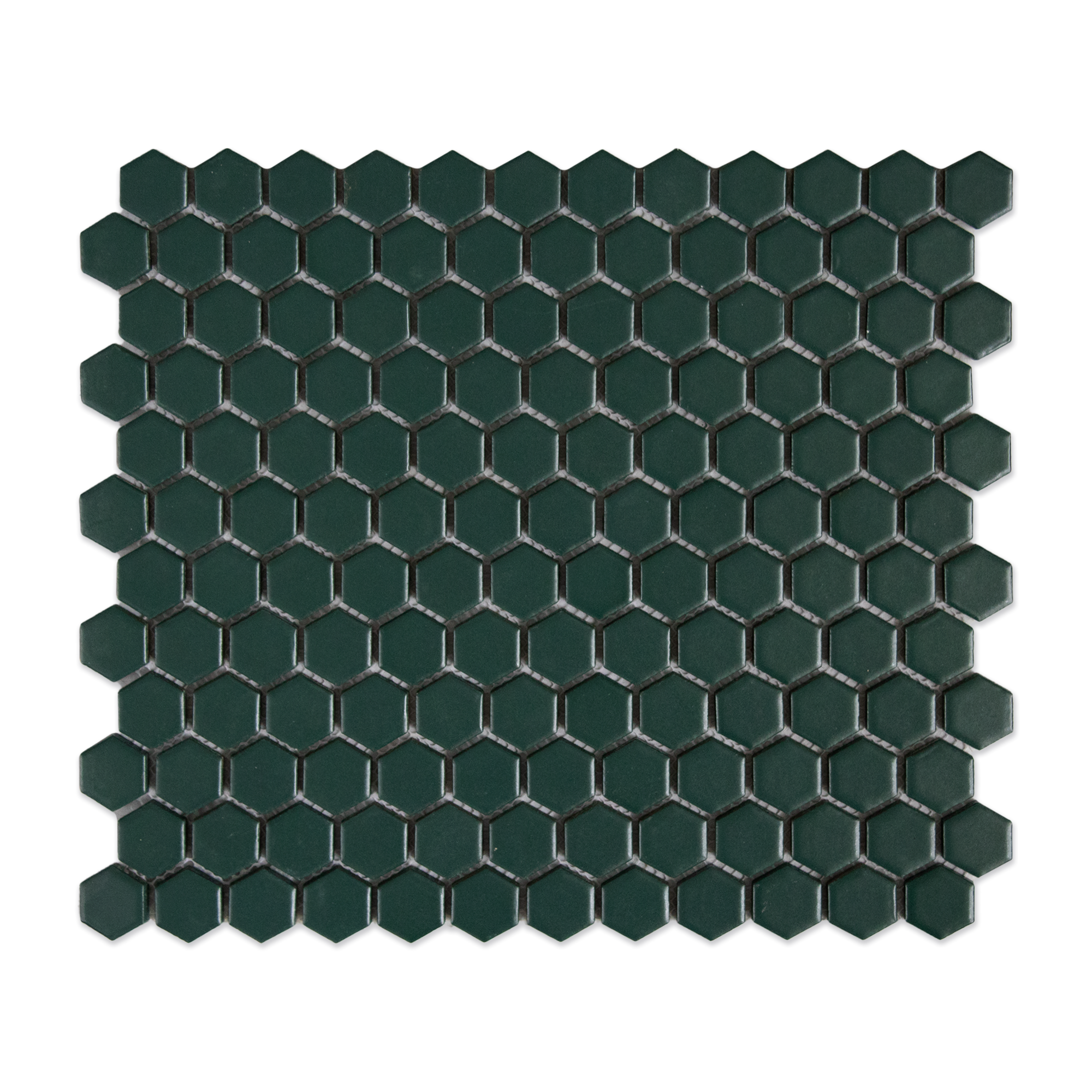 British green 1" Hexagon Matte Porcelain Mosaic Tile