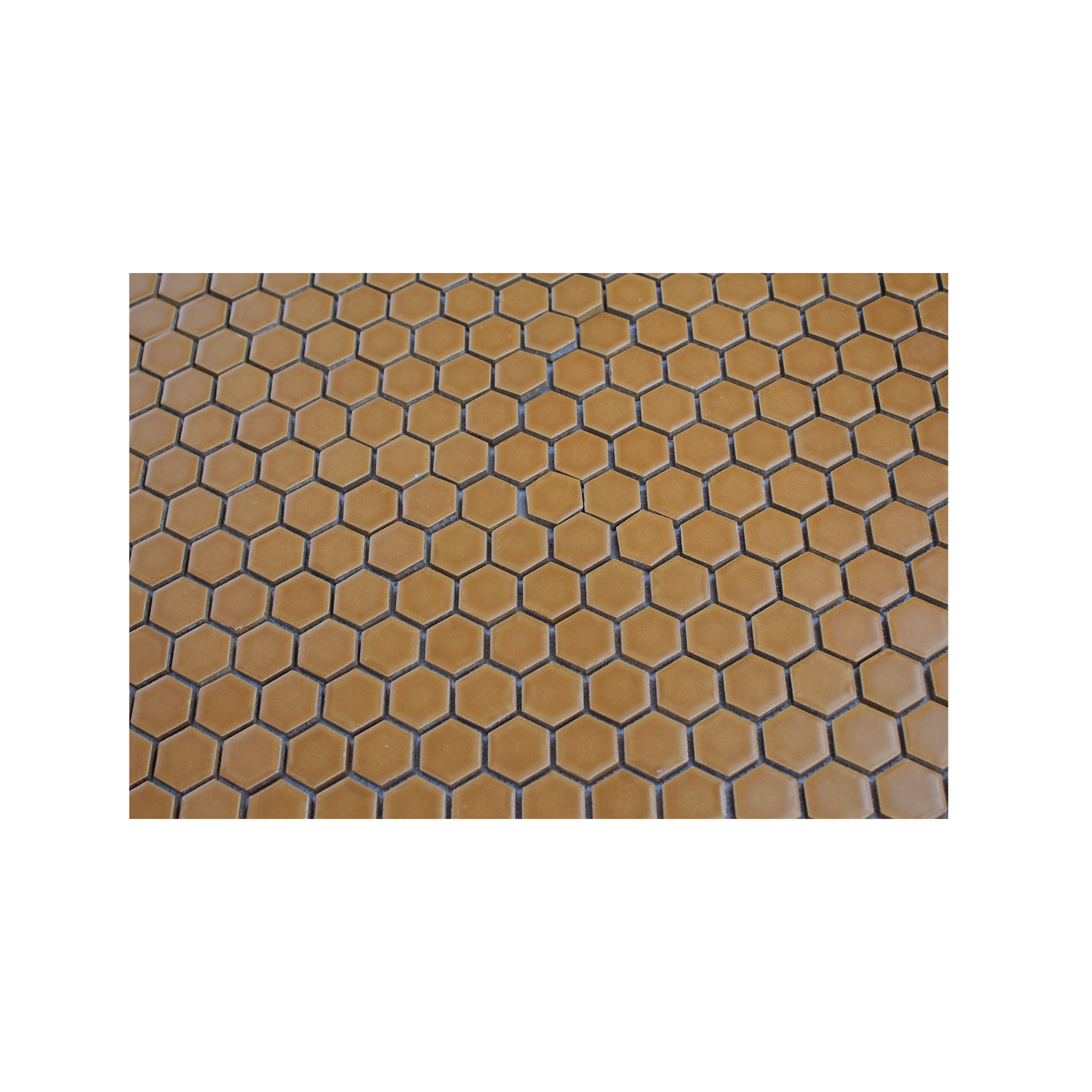 Tobacco Brown 1" Hexagon Matte Porcelain Mosaic Tile