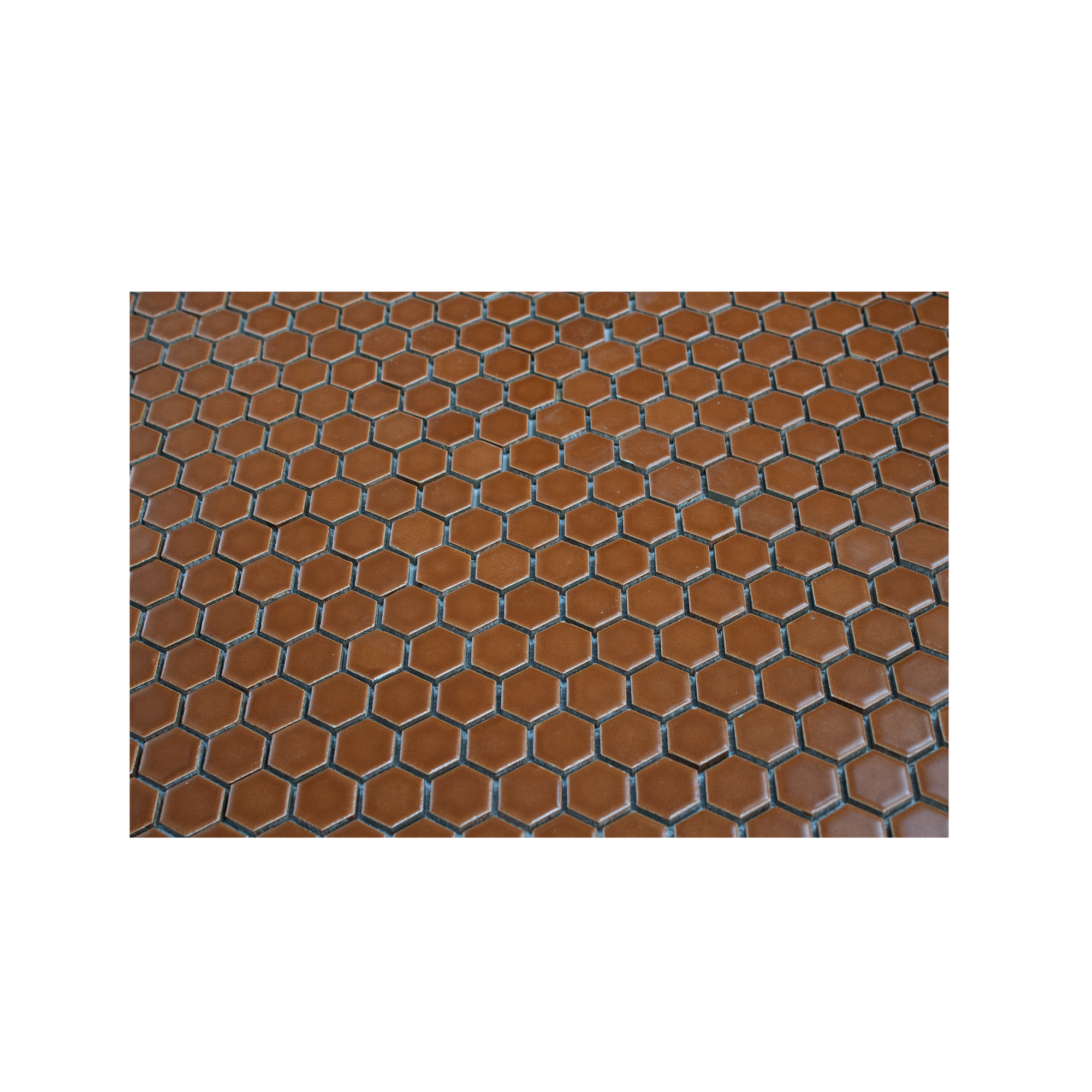 Caramel  1" Hexagon Matte Porcelain Mosaic Tile