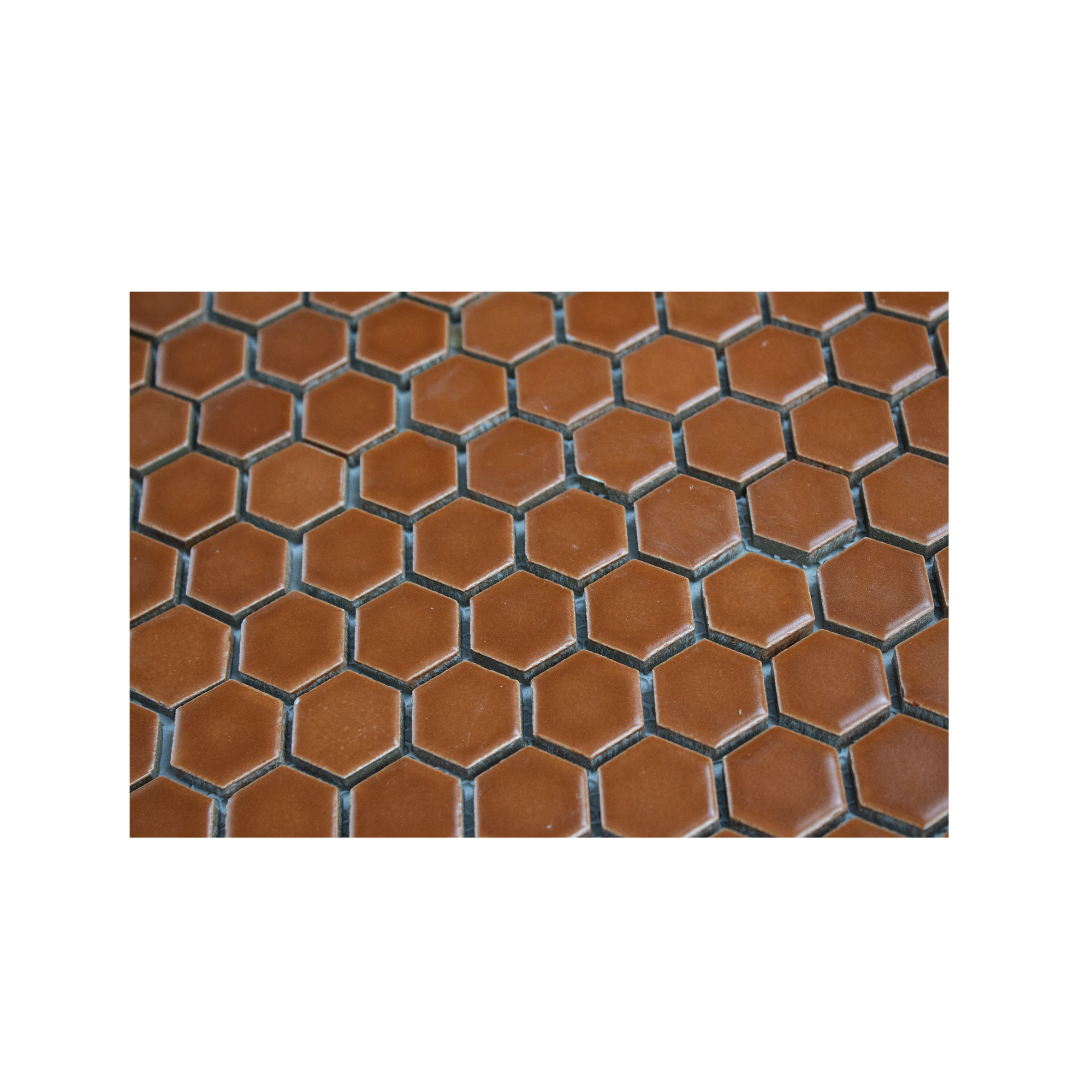 Caramel  1" Hexagon Matte Porcelain Mosaic Tile