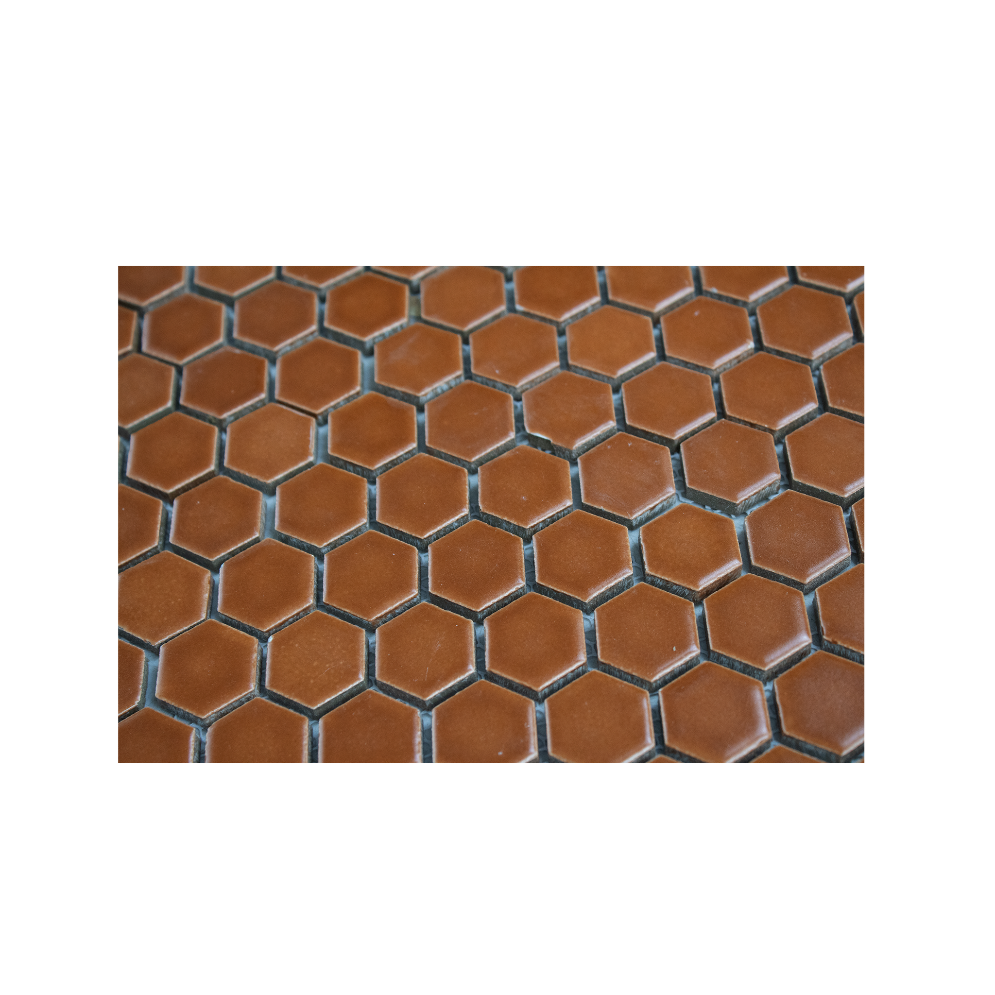 Caramel  1" Hexagon Matte Porcelain Mosaic Tile