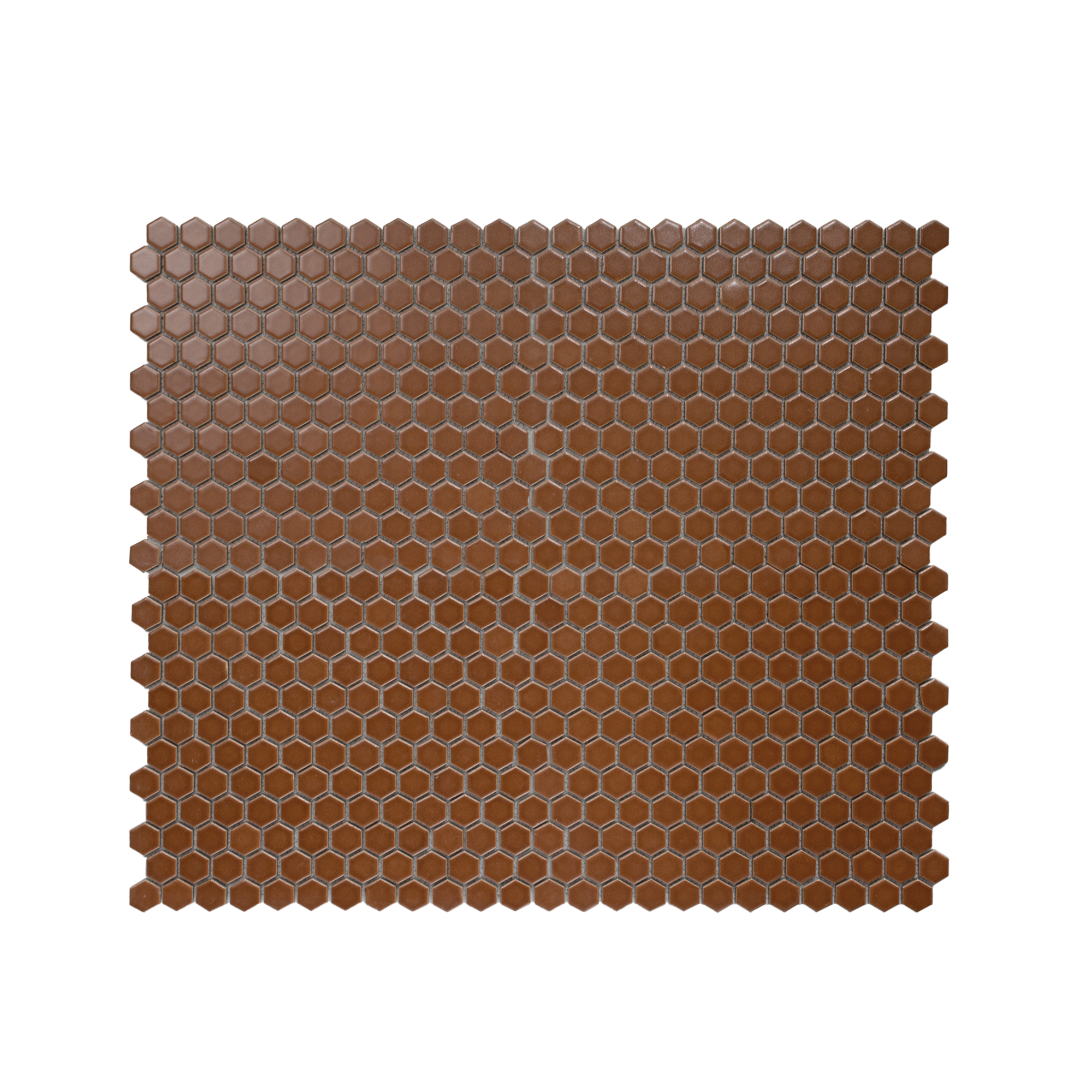 Caramel  1" Hexagon Matte Porcelain Mosaic Tile