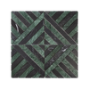 Horizon Verde Alpi and Nero Marquina Marble Polished Mosaic Tile