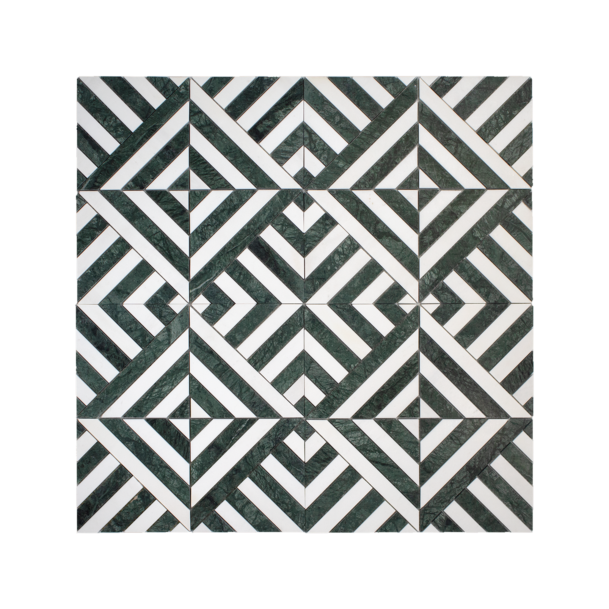 Horizon Verde Alpi and Dolomite Marble Honed Mosaic Tile