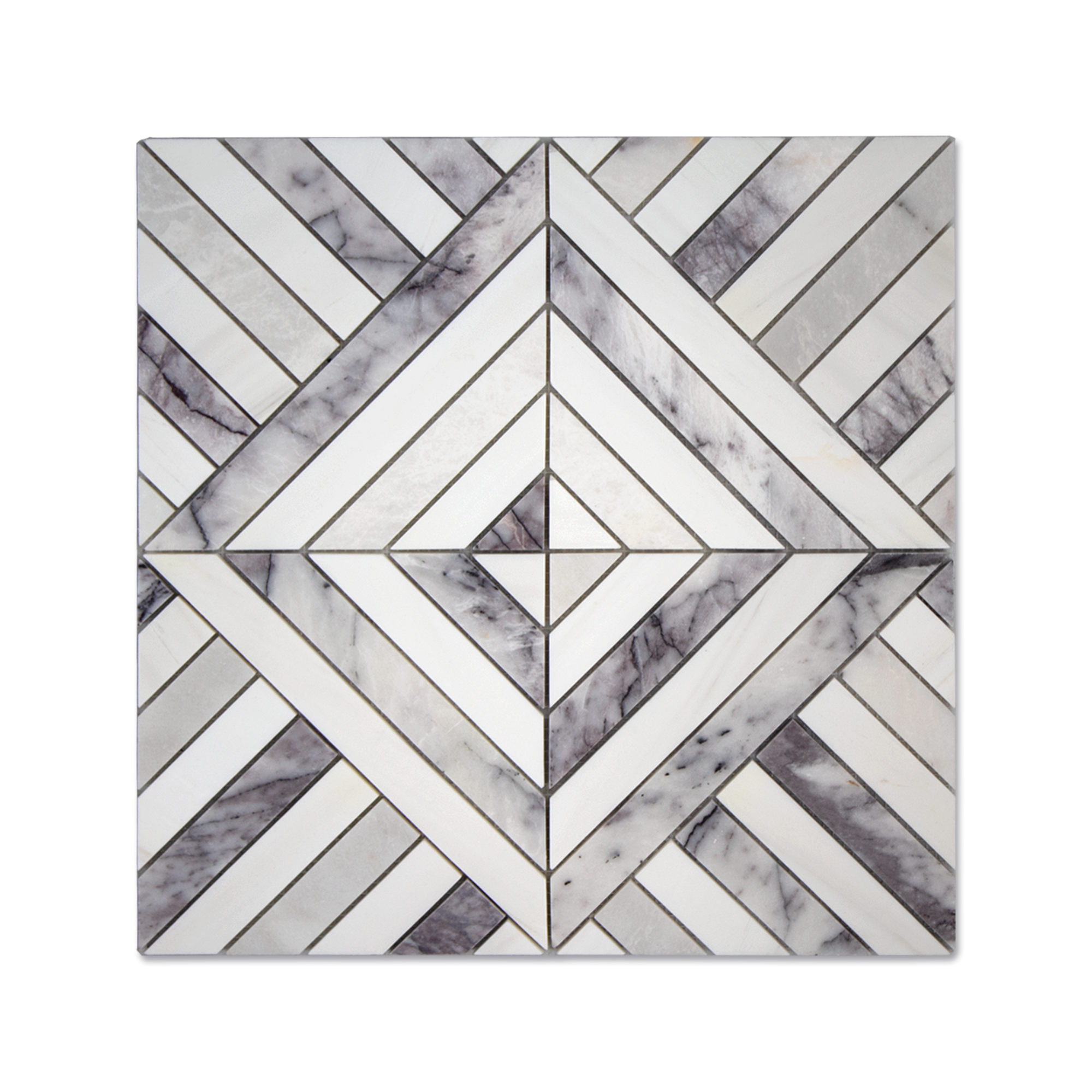 Horizon Dolomite and Lilac Marble Honed Mosaic Tile