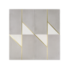 Bow Tie Grey Cement Tile with Brass Inlay - Lot of 85 Sq ft