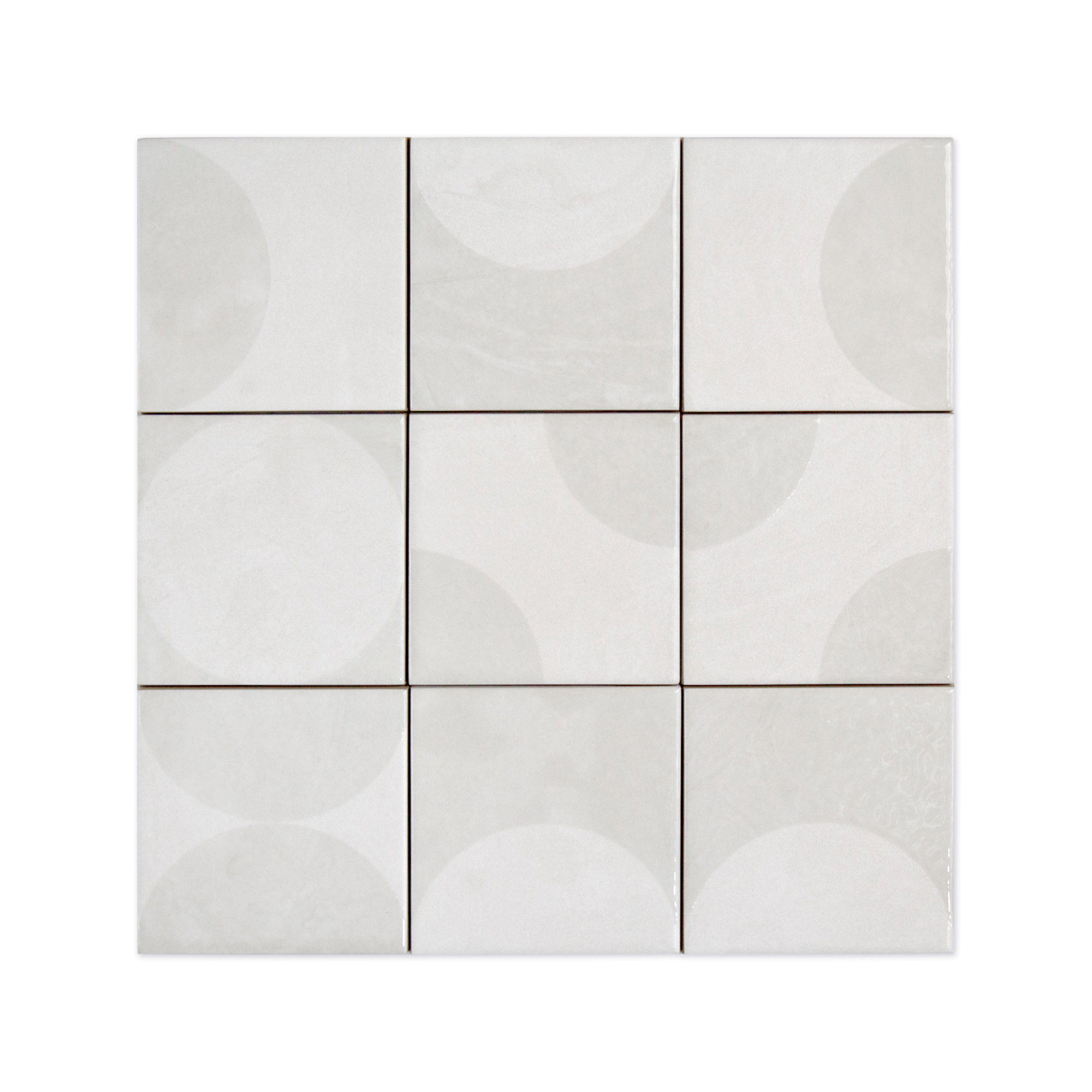 Moonlit Circular Dolomite White Porcelain Tile