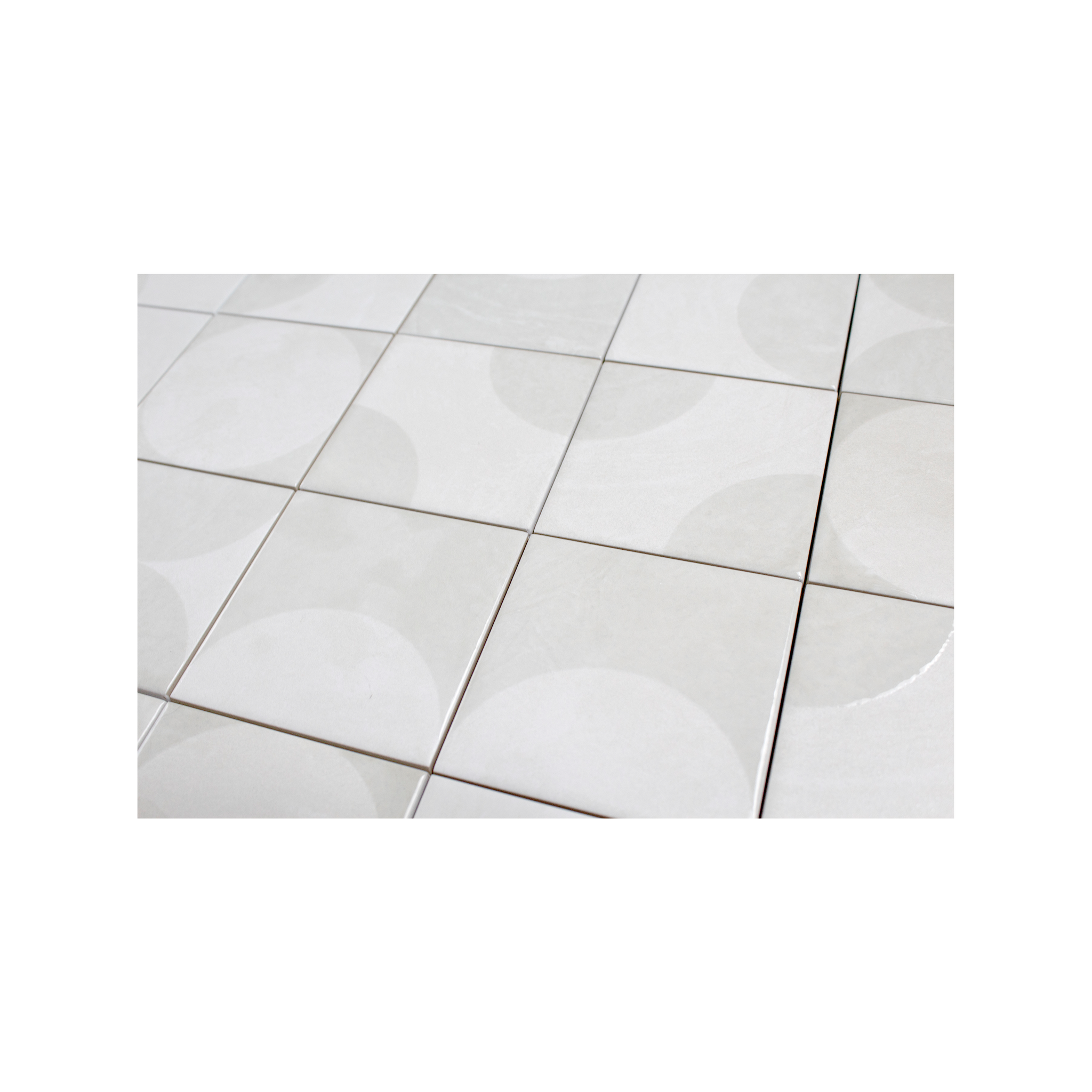 Moonlit Circular Dolomite White Porcelain Tile