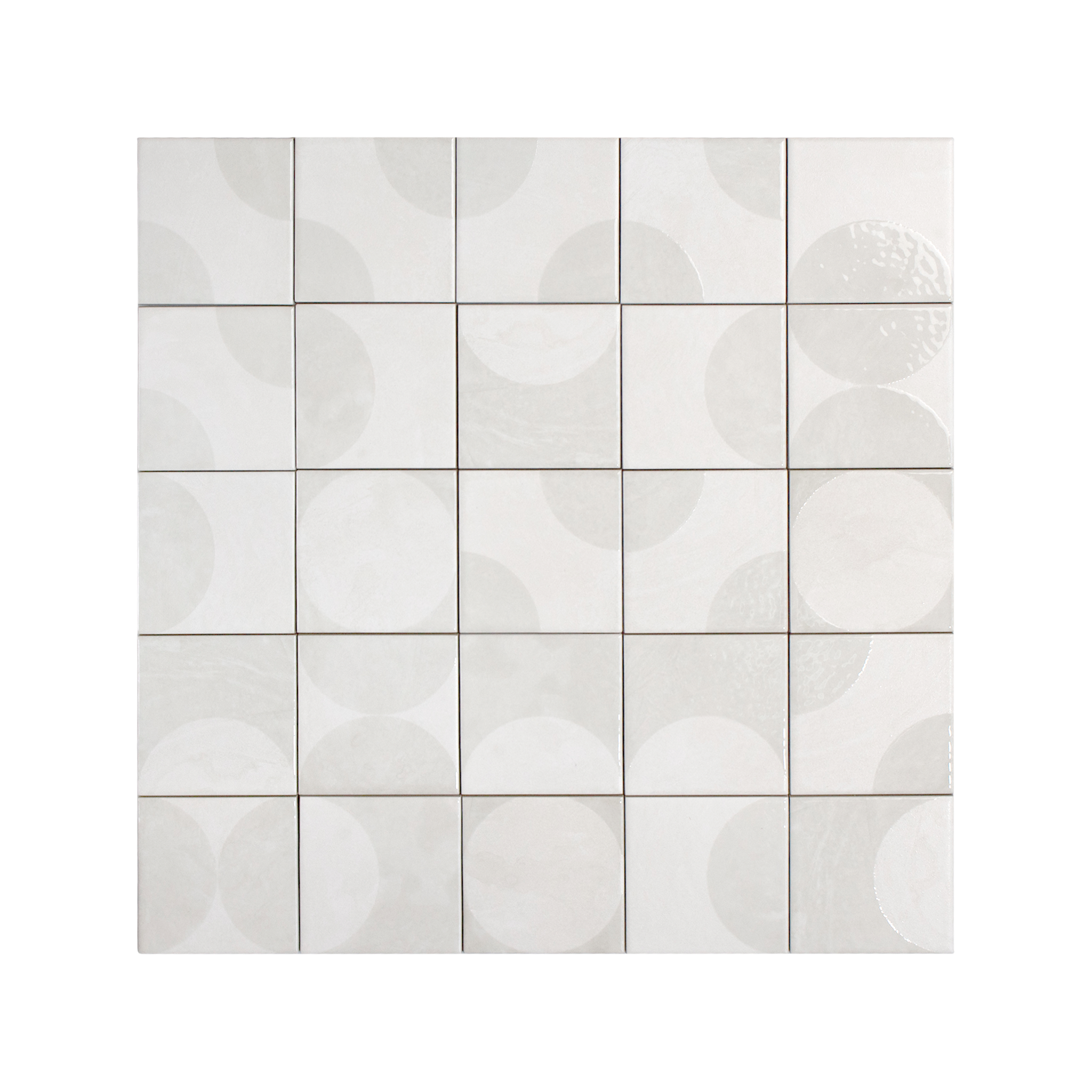 Moonlit Circular Dolomite White Porcelain Tile