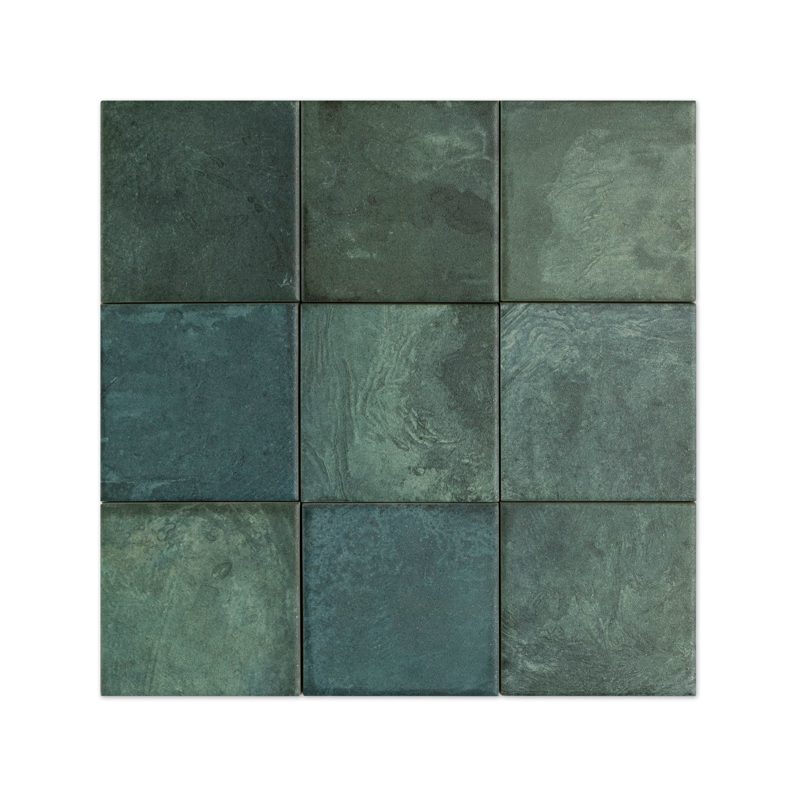 Moonlit Flat Agate Green Porcelain Tile