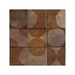 Moonlit Circular Copper Porcelain Tile