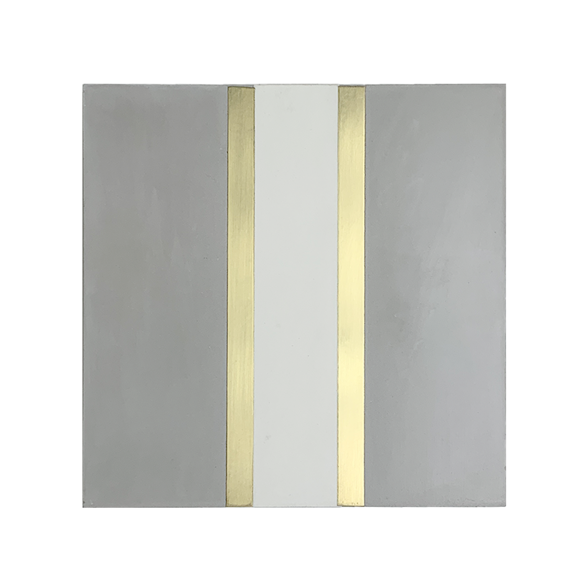 Stripe® Grey Cement Tile with Brass Inlay - Lot of 63 Sq ft