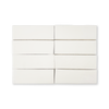 Extruded Handmade 2x6 Off White Glossy Subway Tile - Lot of 30 Sq ft