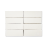 Extruded Handmade 2x6 Off White Glossy Subway Tile - Lot of 30 Sq ft