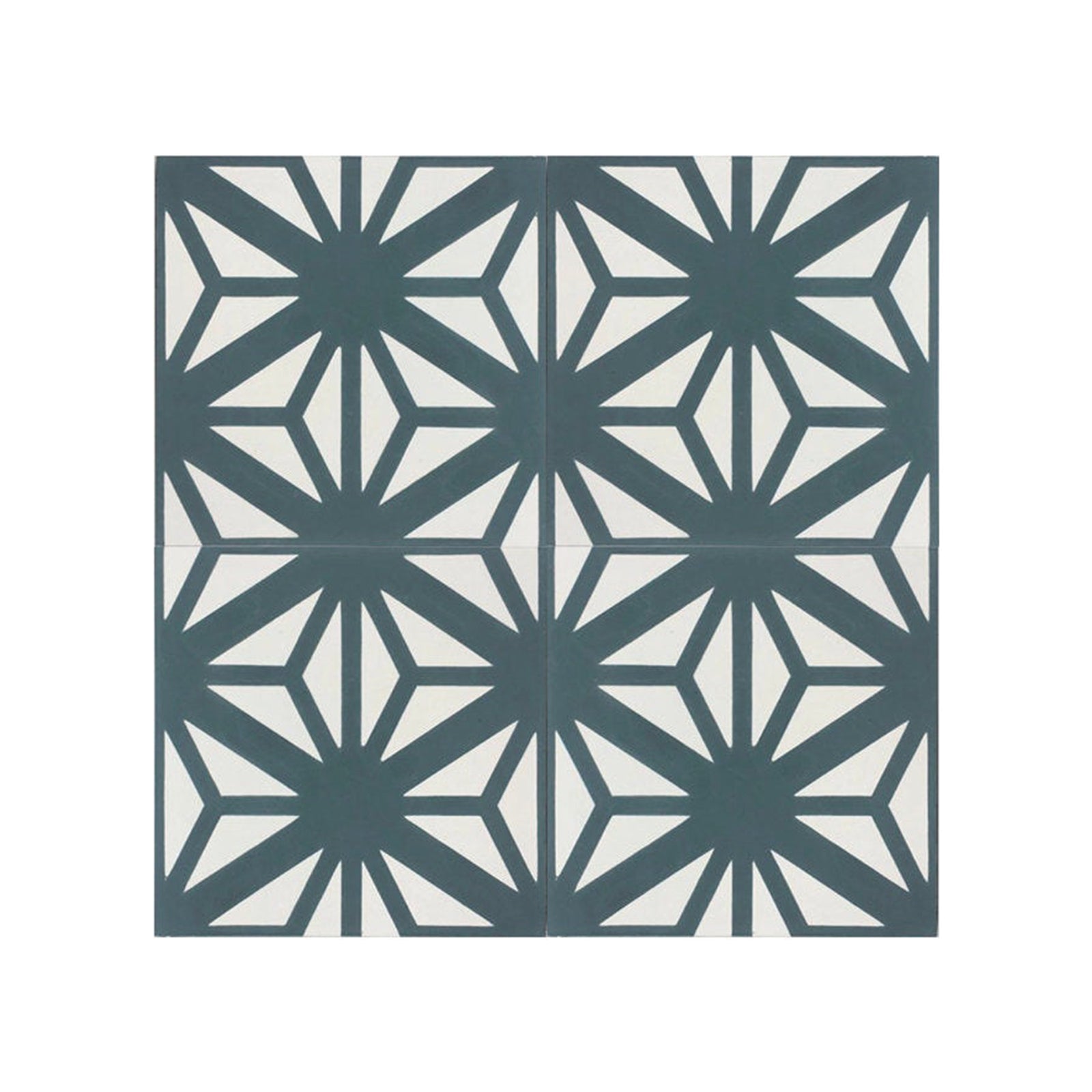 Estrella Teal Green Cement Tile - Lot of 95 Sq ft