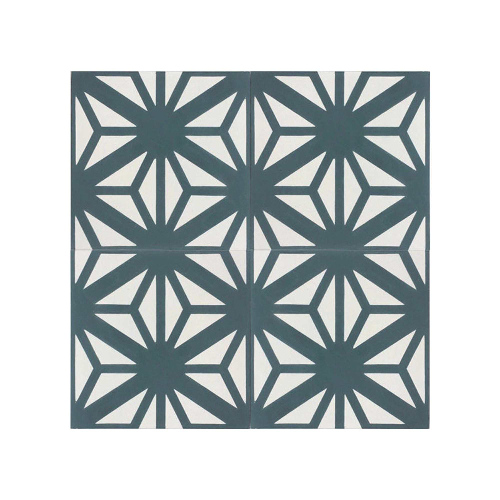 Estrella Teal Green Cement Tile - Lot of 95 Sq ft