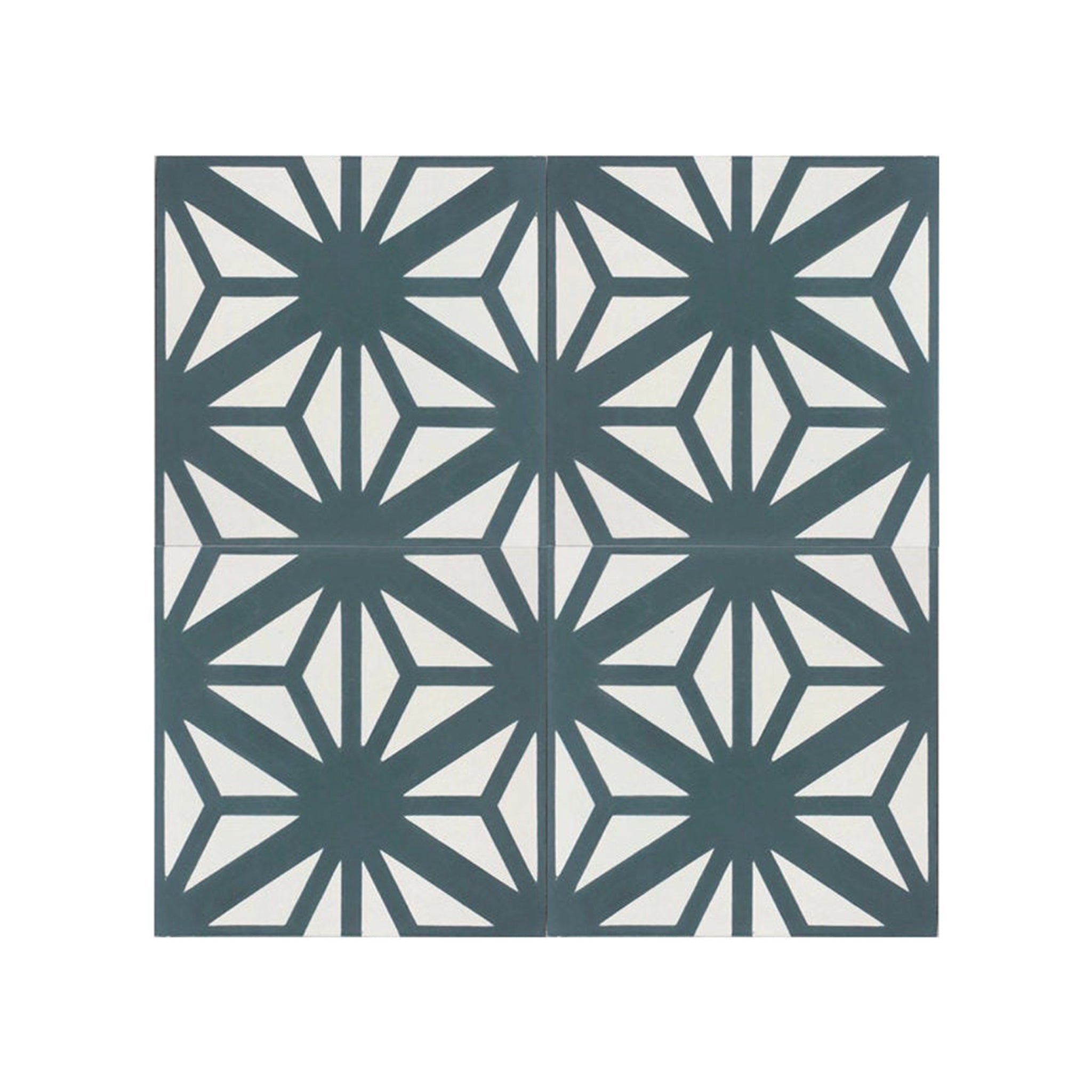 Estrella Teal Green Cement Tile - Lot of 95 Sq ft