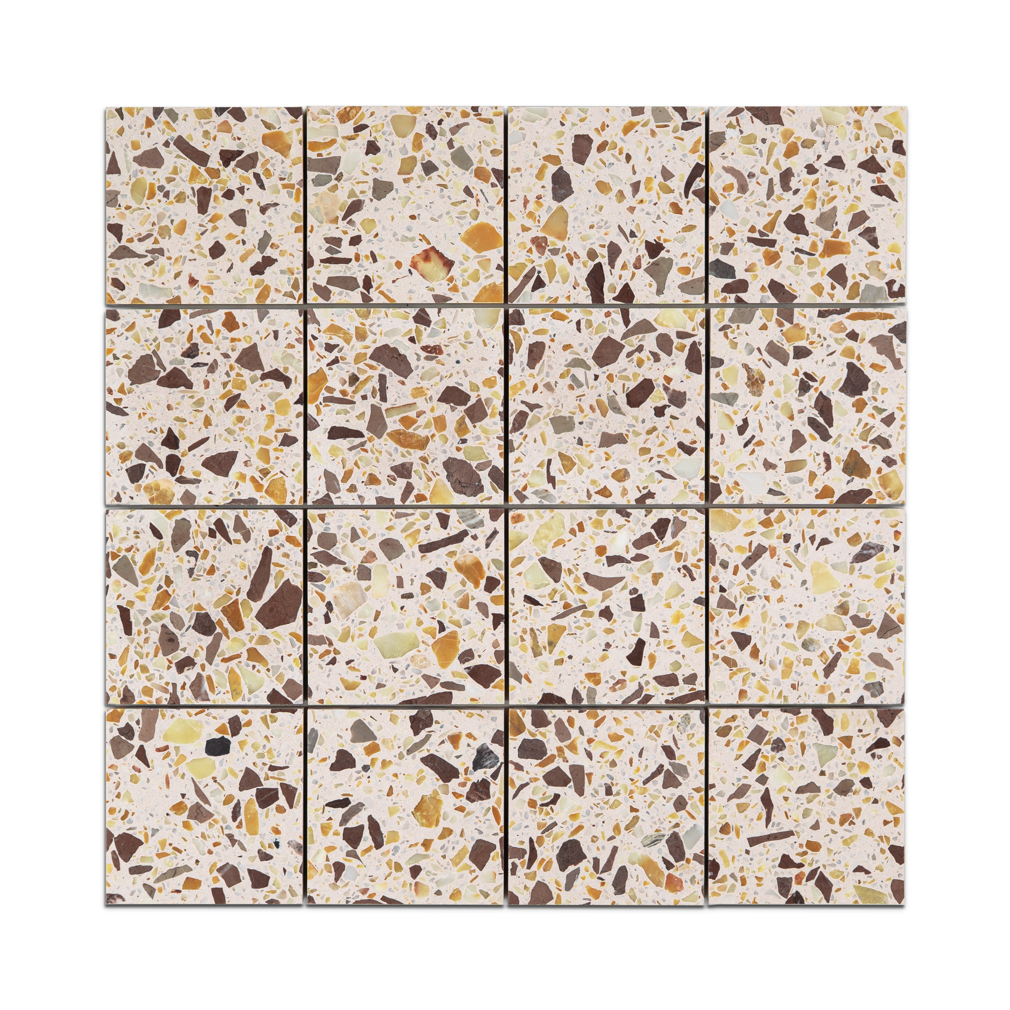 Procida Butter Cream 16x16 Terrazzo Tile