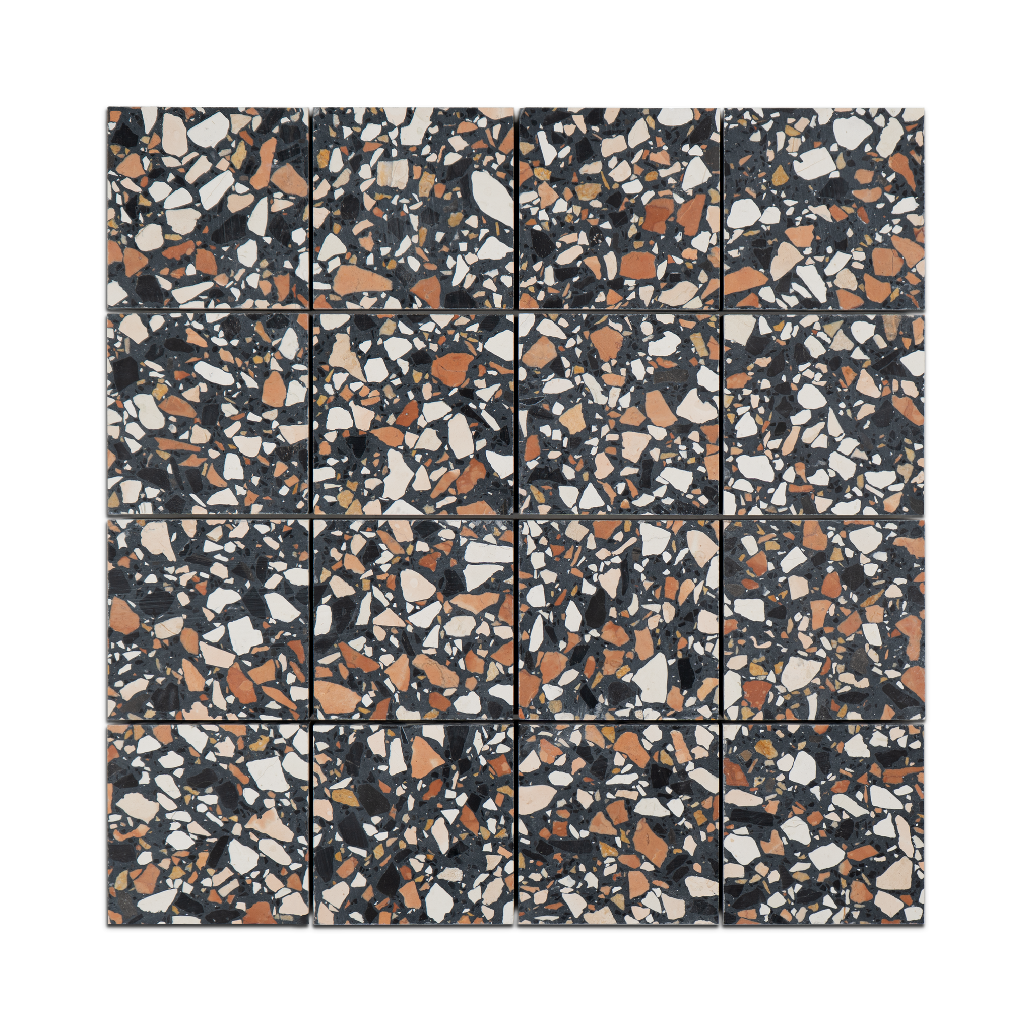 Ponza Black 16x16 Terrazzo Tile